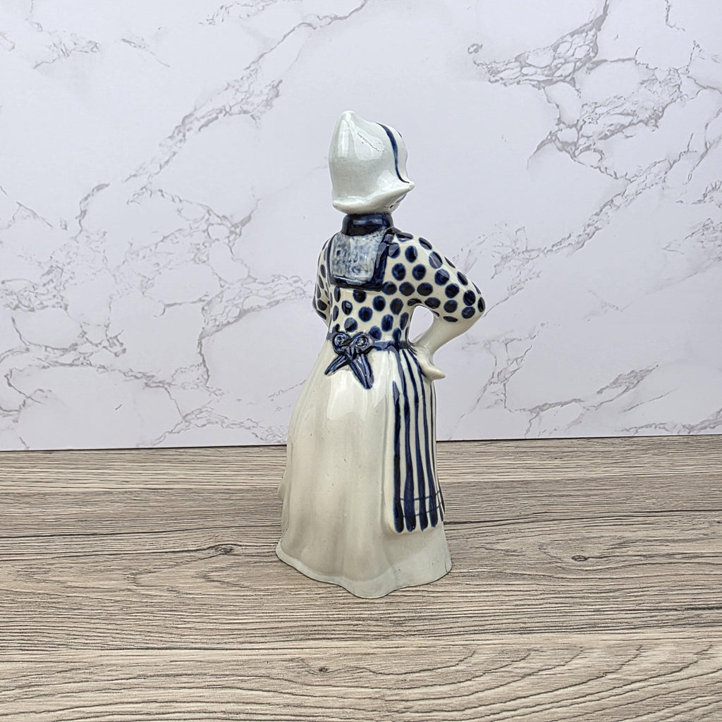 Vintage Delft Blue Dutch Girl Ceramic Figurine, Jul Waltk Holland