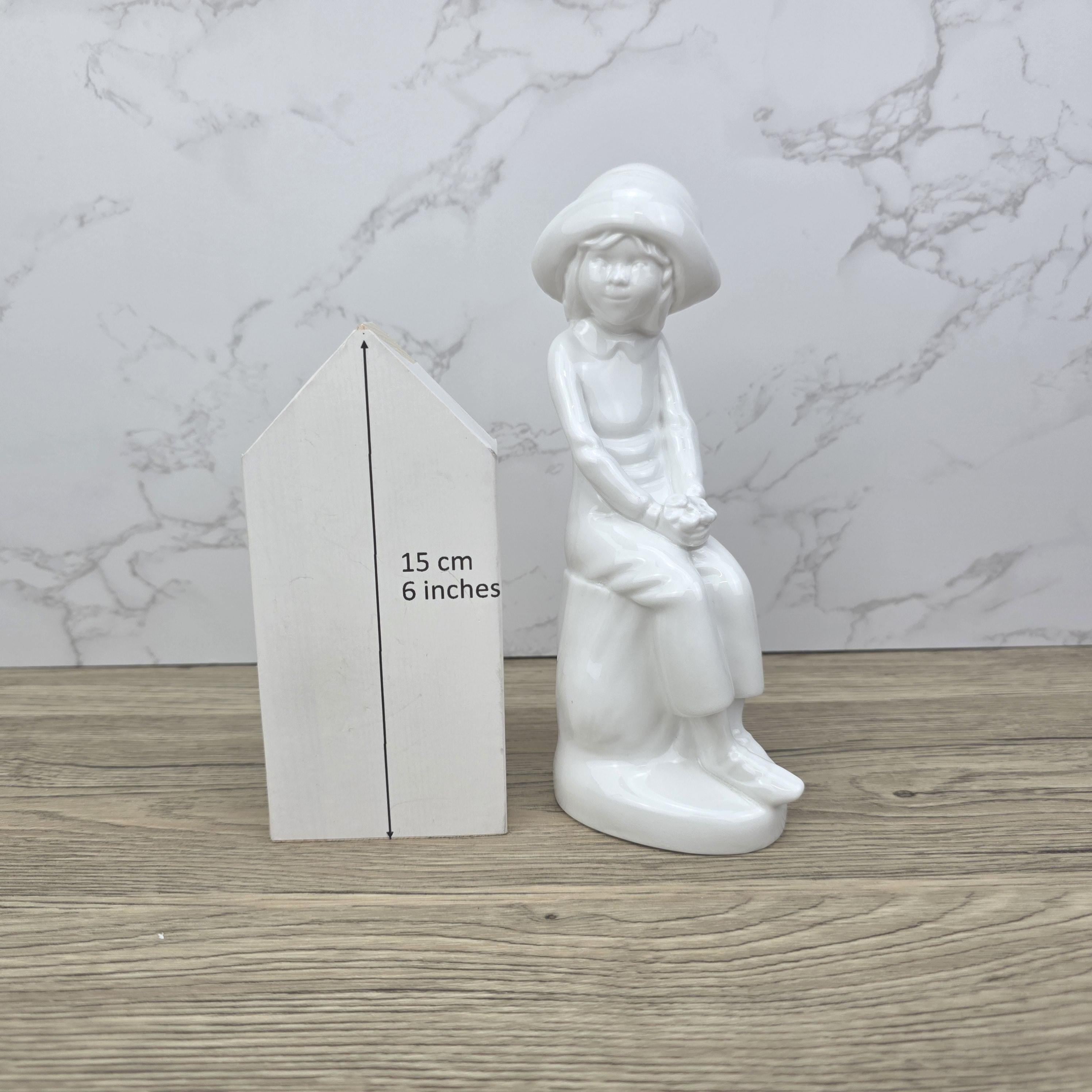Vintage Spode Bone China Figurine: "Joanna" Girl Statue, Made in England