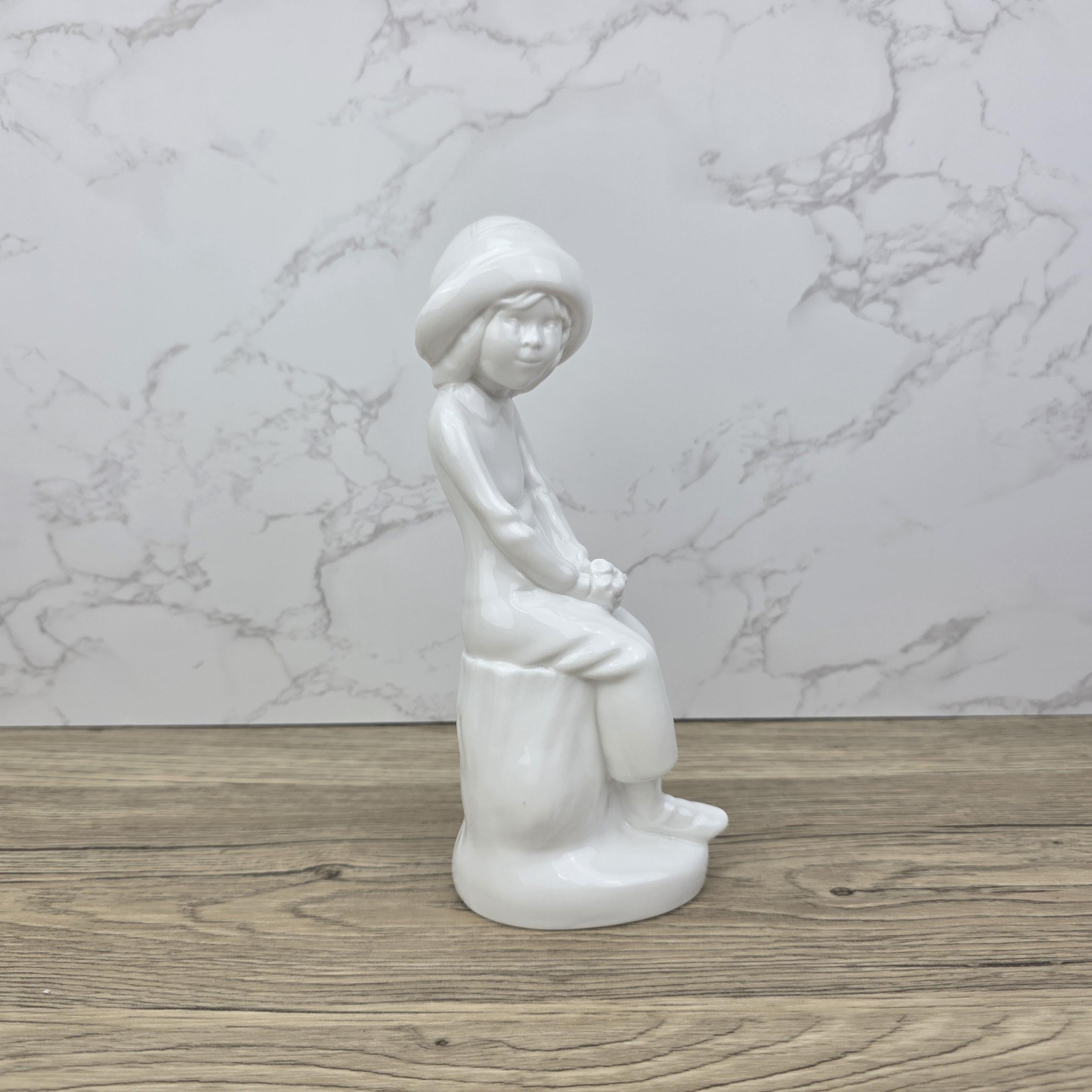 Vintage Spode Bone China Figurine: "Joanna" Girl Statue, Made in England