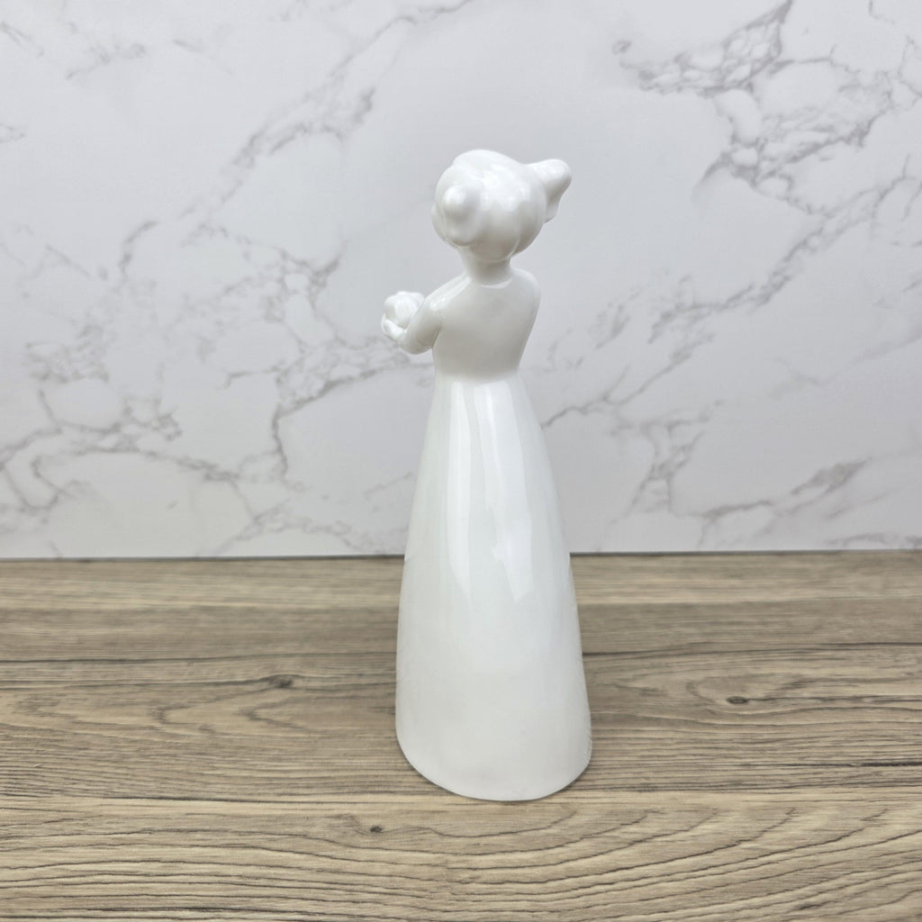 Vintage Coalport Bone China Figurine, Girl with Rose, England