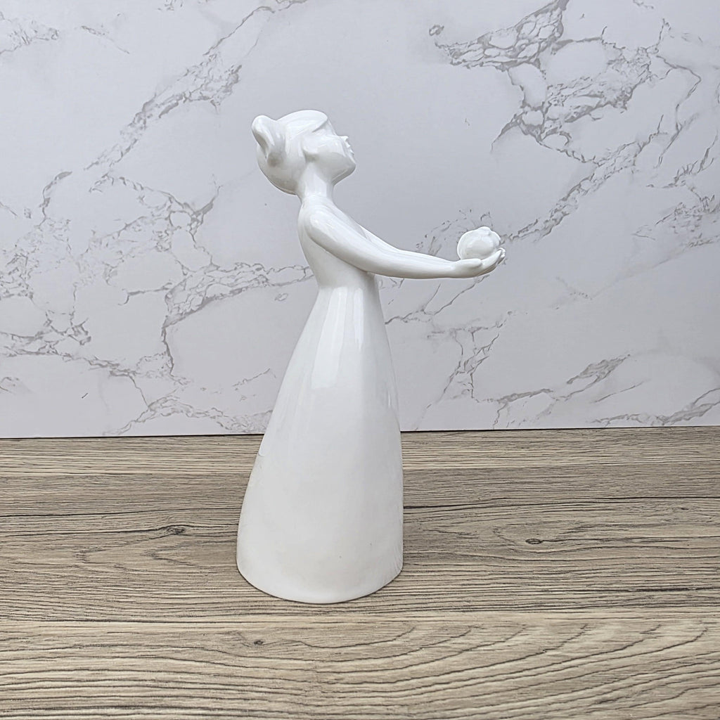 Vintage Coalport Bone China Figurine, Girl with Rose, England
