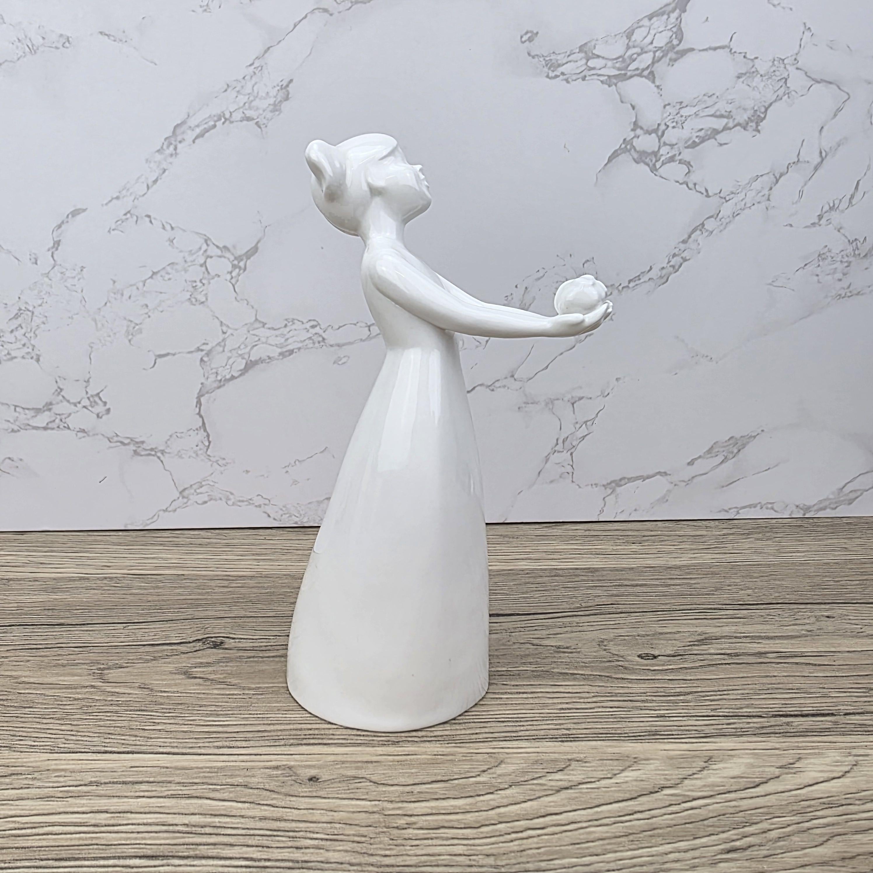 Vintage Coalport Bone China Figurine, Girl with Rose, England