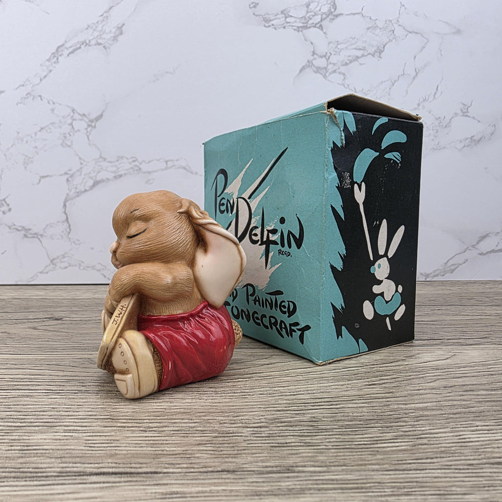 Vintage Pendelfin EUCLID Rabbit Figurine, Hand Painted Stonecraft