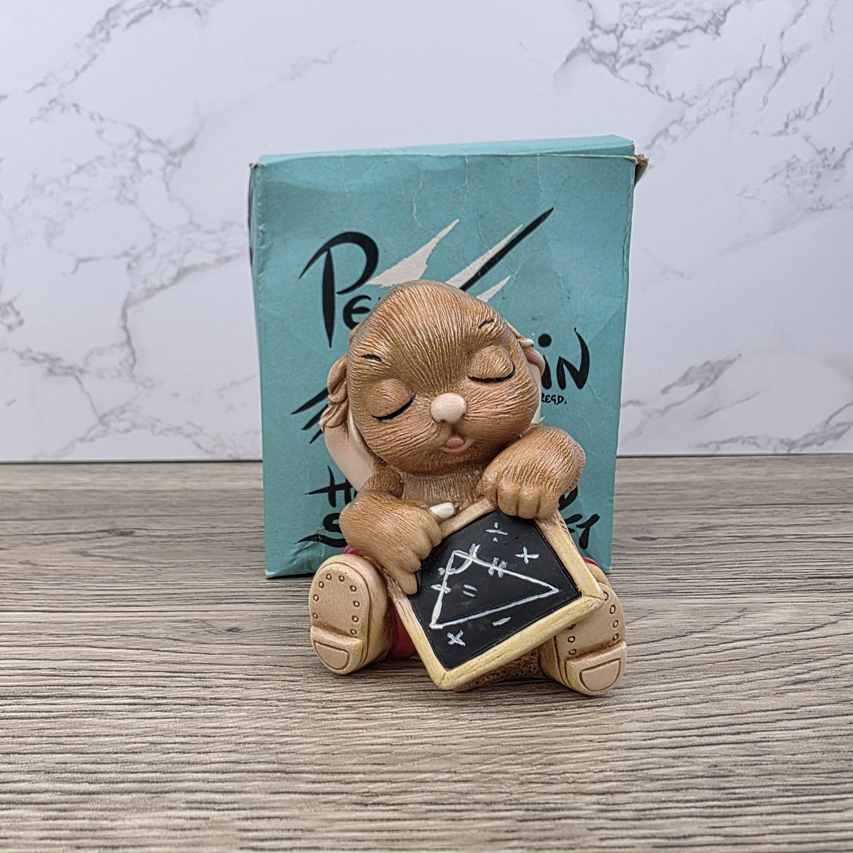 Vintage Pendelfin EUCLID Rabbit Figurine, Hand Painted Stonecraft