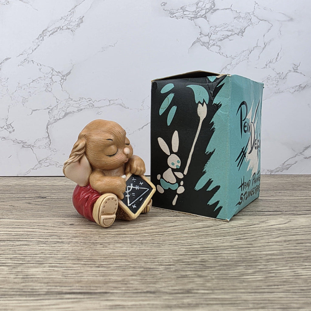 Vintage Pendelfin EUCLID Rabbit Figurine, Hand Painted Stonecraft