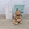 Vintage Pendelfin Rabbit "Busker" Figurine, Hand Painted Stonecraft