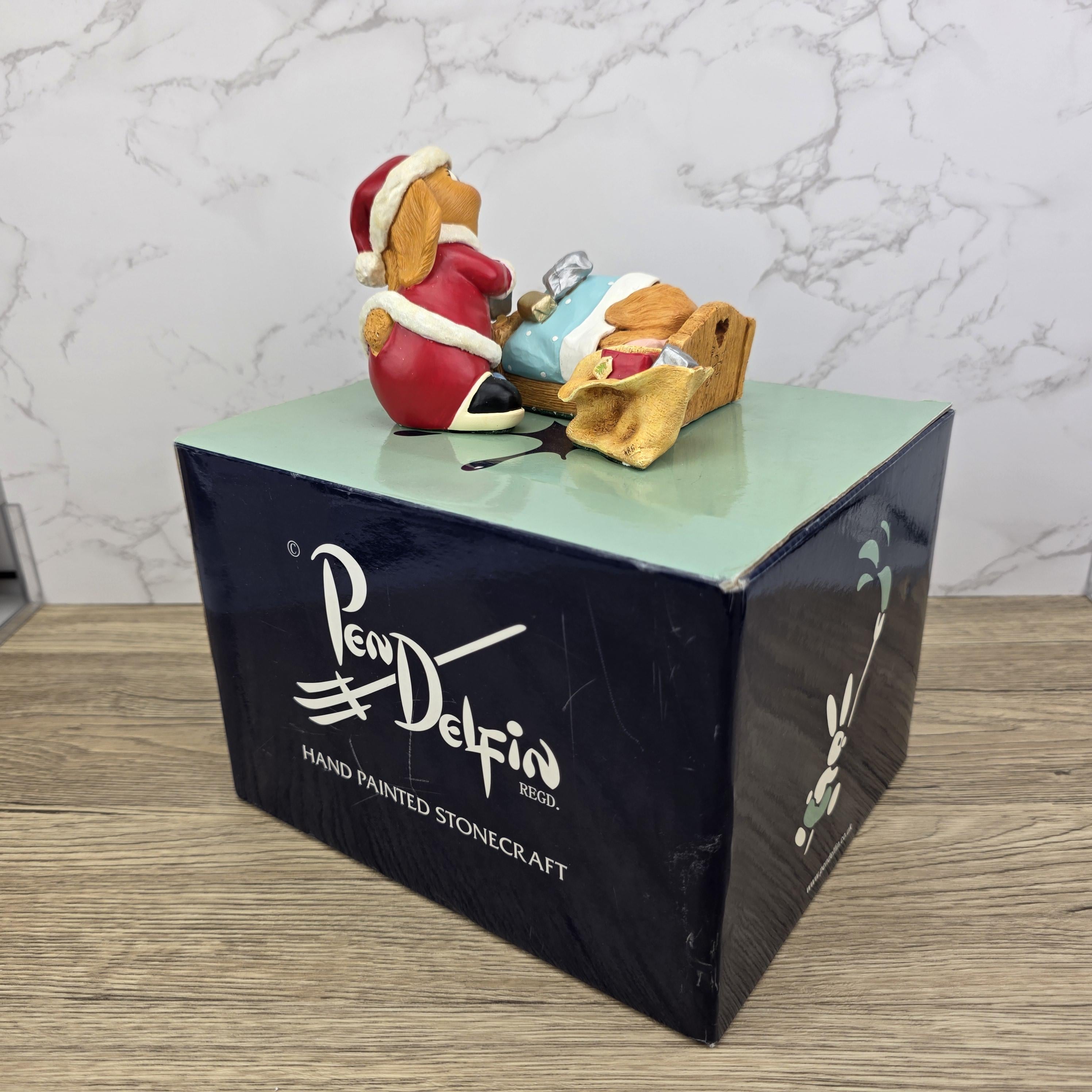Vintage Pendelfin All Wrapped Up Rabbit, Stonecraft Figurine, New Old Stock BOXED