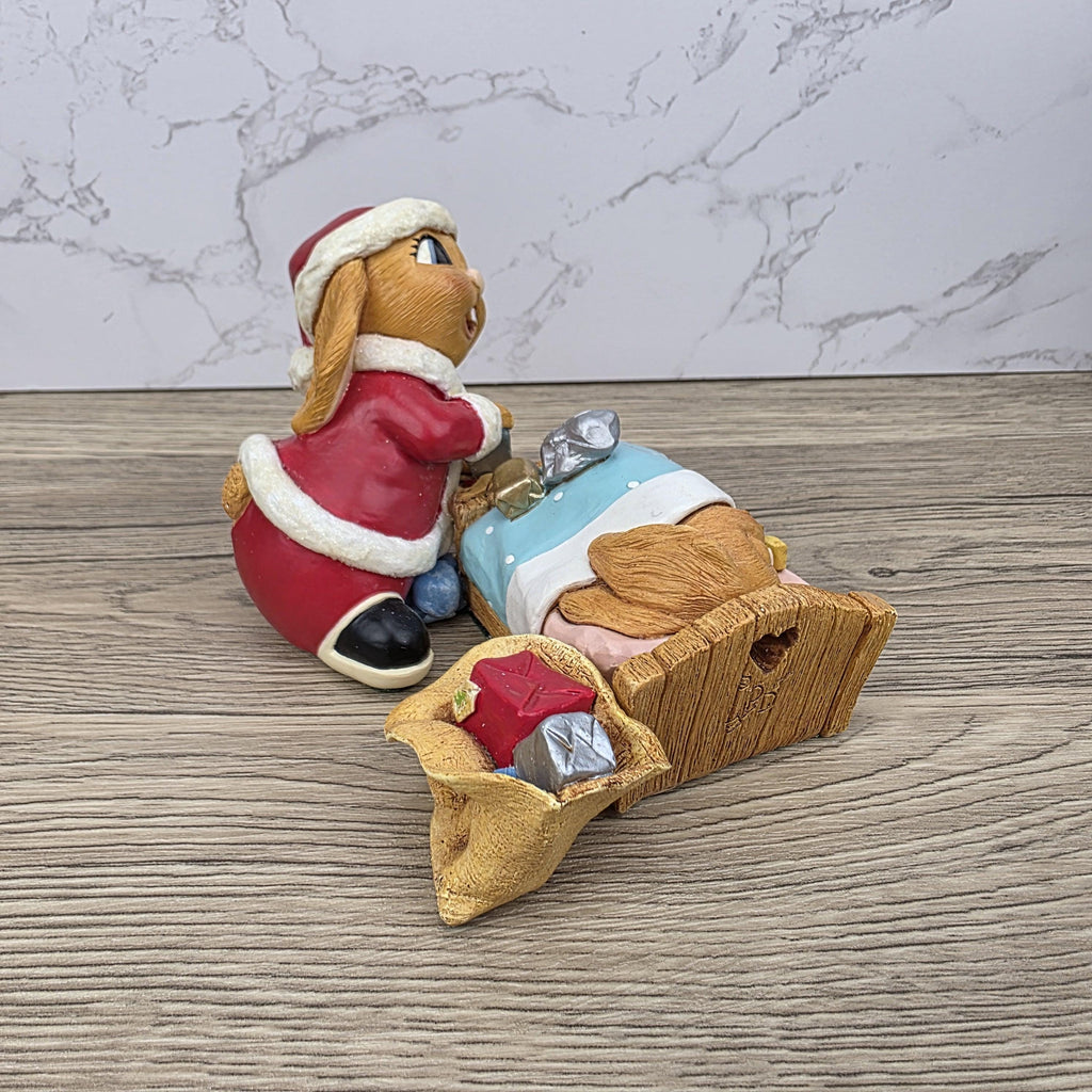 Vintage Pendelfin All Wrapped Up Rabbit, Stonecraft Figurine, New Old Stock BOXED