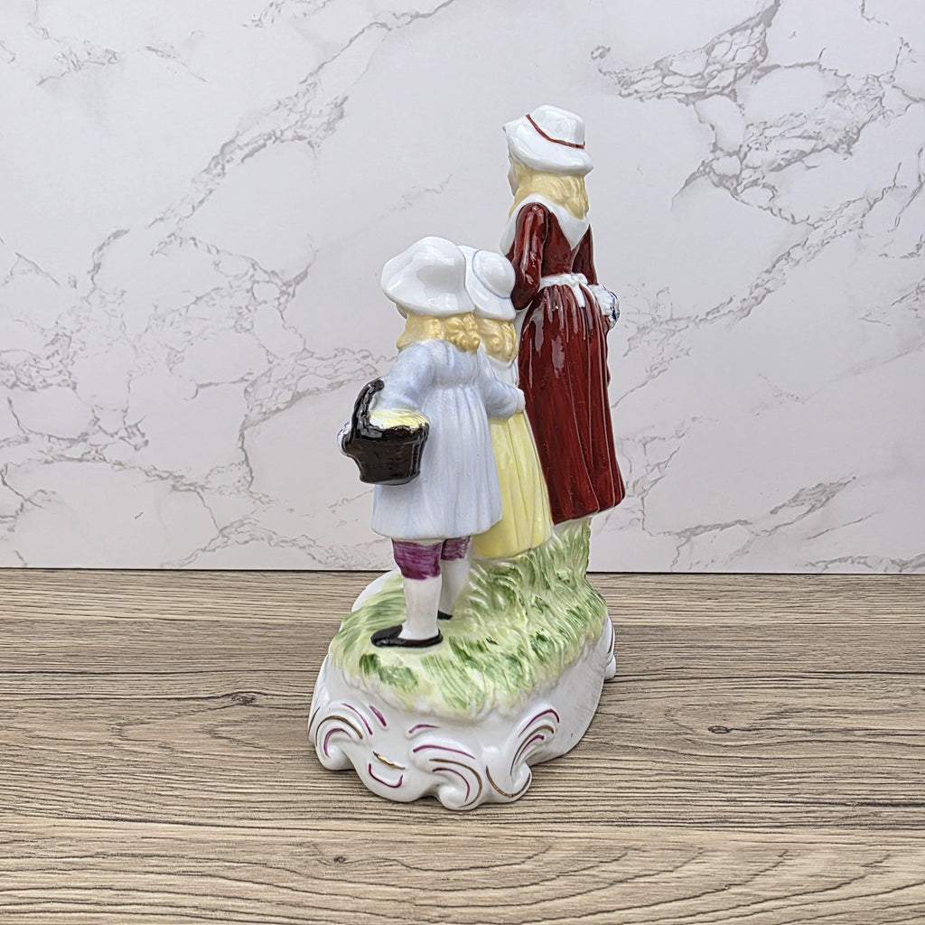 Vintage Yardley English Lavender Figurine, Mother and Children, Porcelain Statue