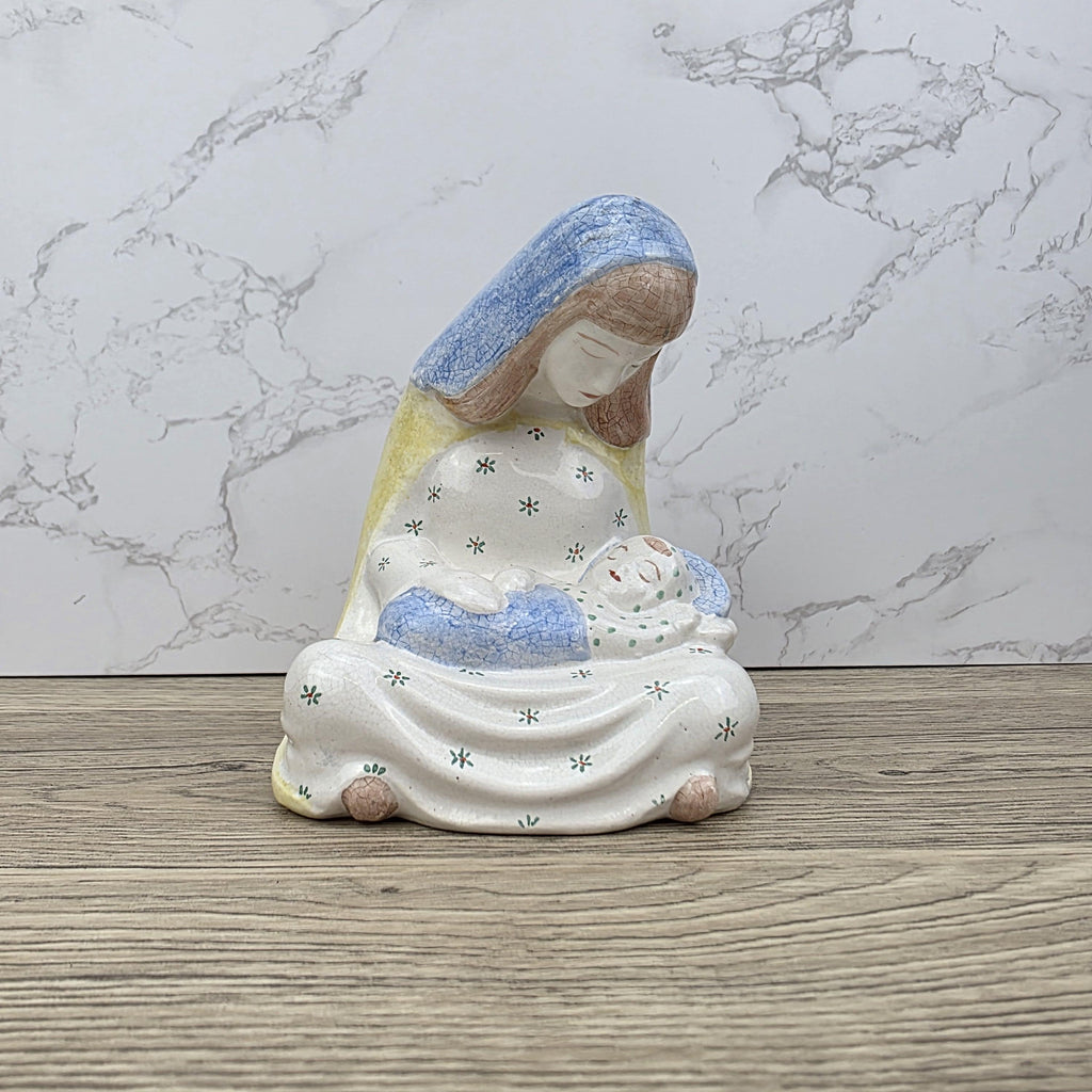 Vintage L'Atelier Quebec Ceramic Madonna and Child Figurine