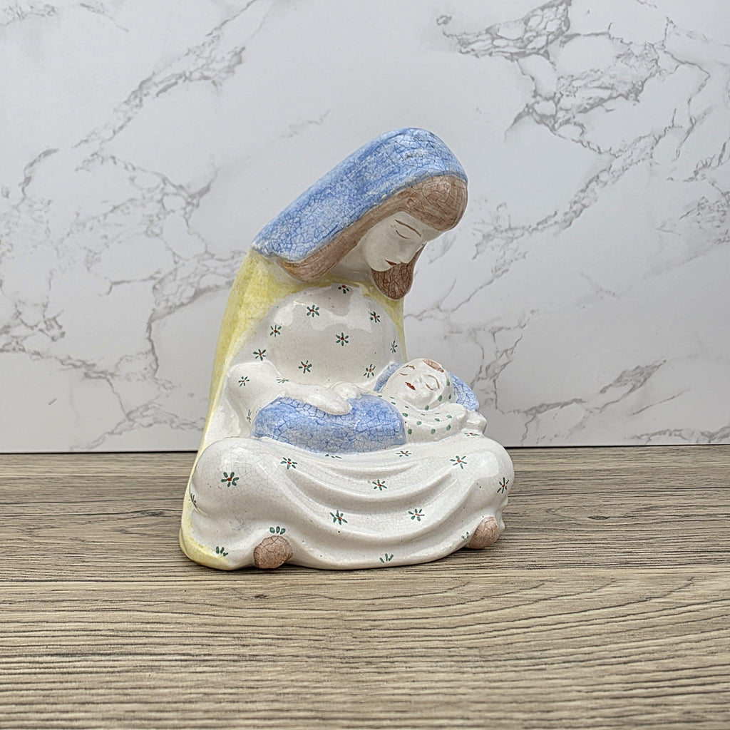 Vintage L'Atelier Quebec Ceramic Madonna and Child Figurine