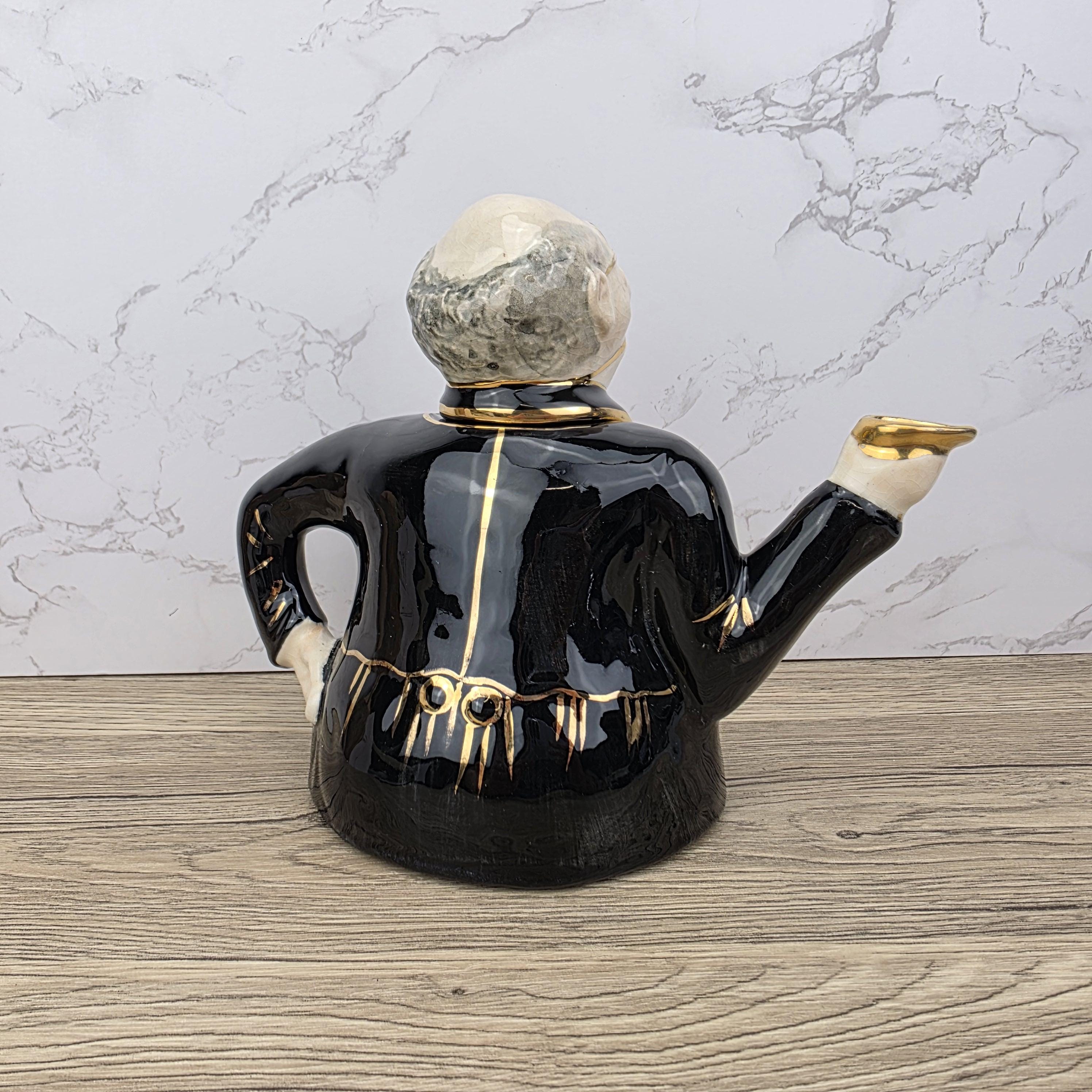 Vintage Mr Pickwick Teapot, Lingard Dickens, English Porcelain Novelty Teapot