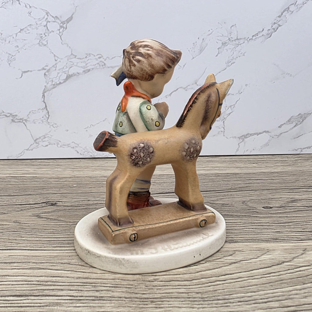 Vintage Hummel Figurine, Prayer Before Battle, Girl with Toy Horse (1970s)