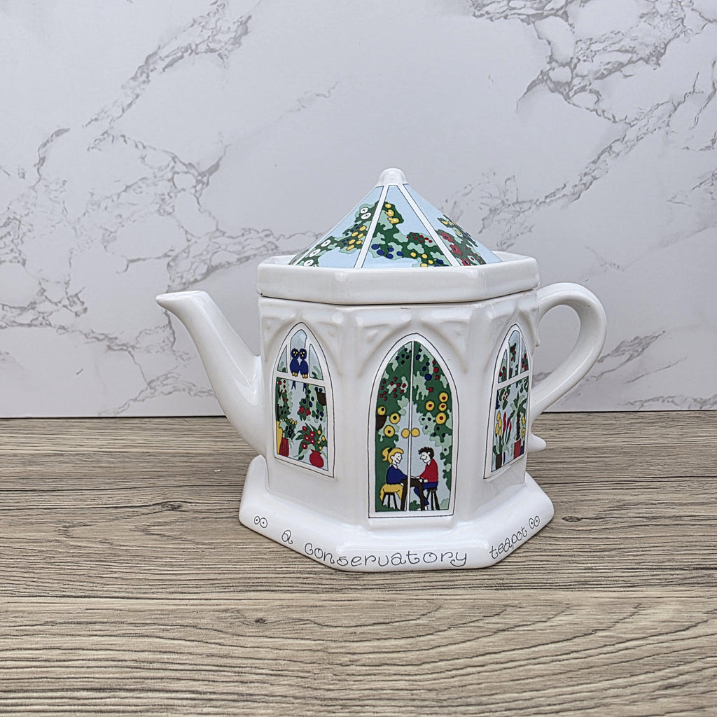 Vintage Wade England Conservatory Teapot, English Life Series, 1980s