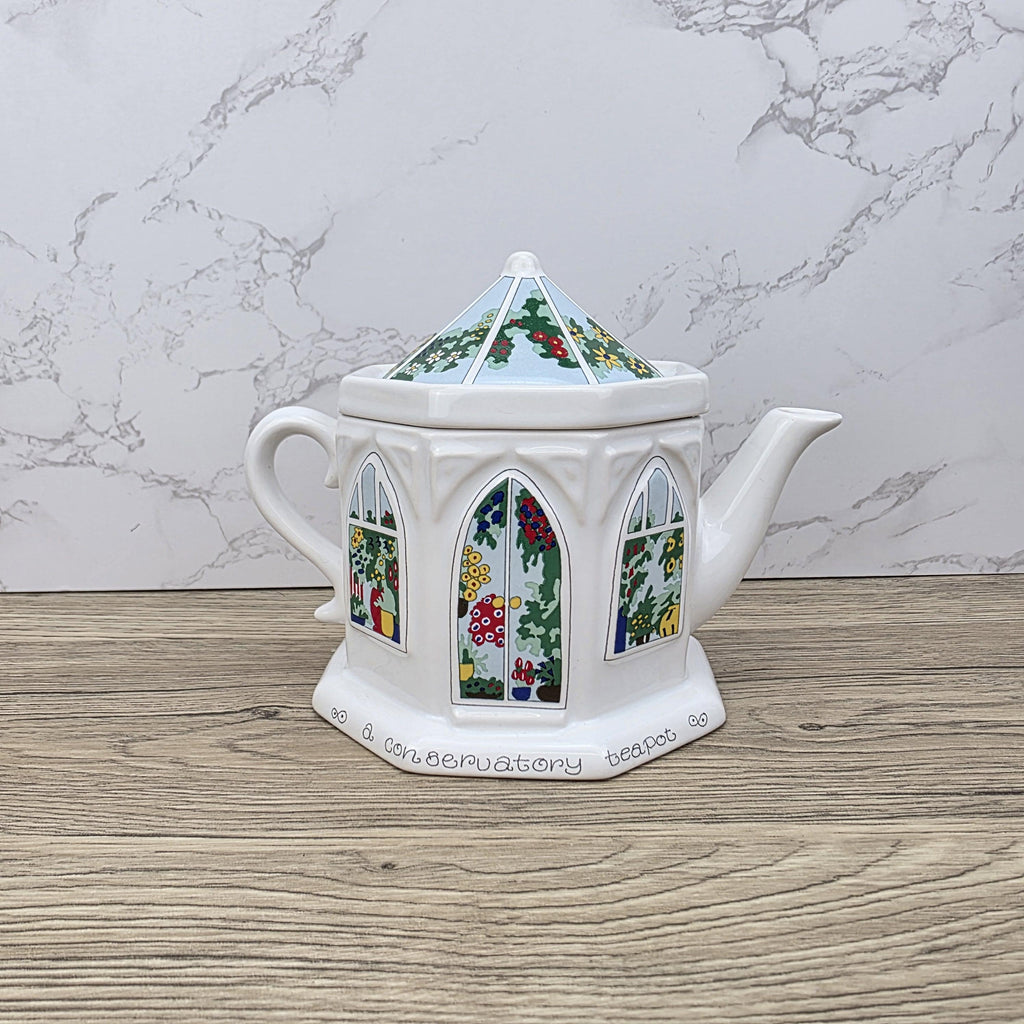 Vintage Wade England Conservatory Teapot, English Life Series, 1980s
