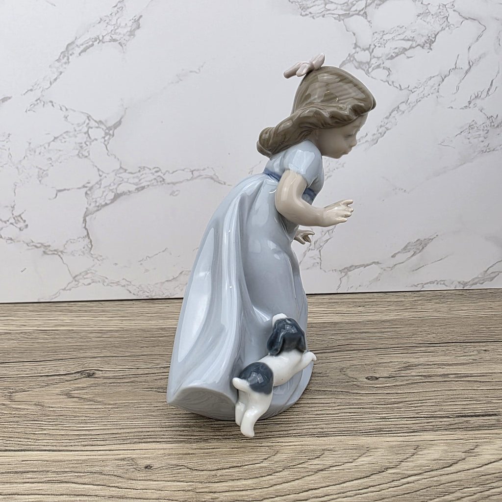 Vintage Nao Lladro Porcelain Figurine – Girl with Dog, Spain