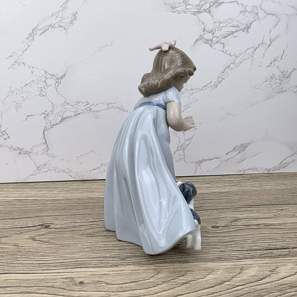 Vintage Nao Lladro Porcelain Figurine – Girl with Dog, Spain