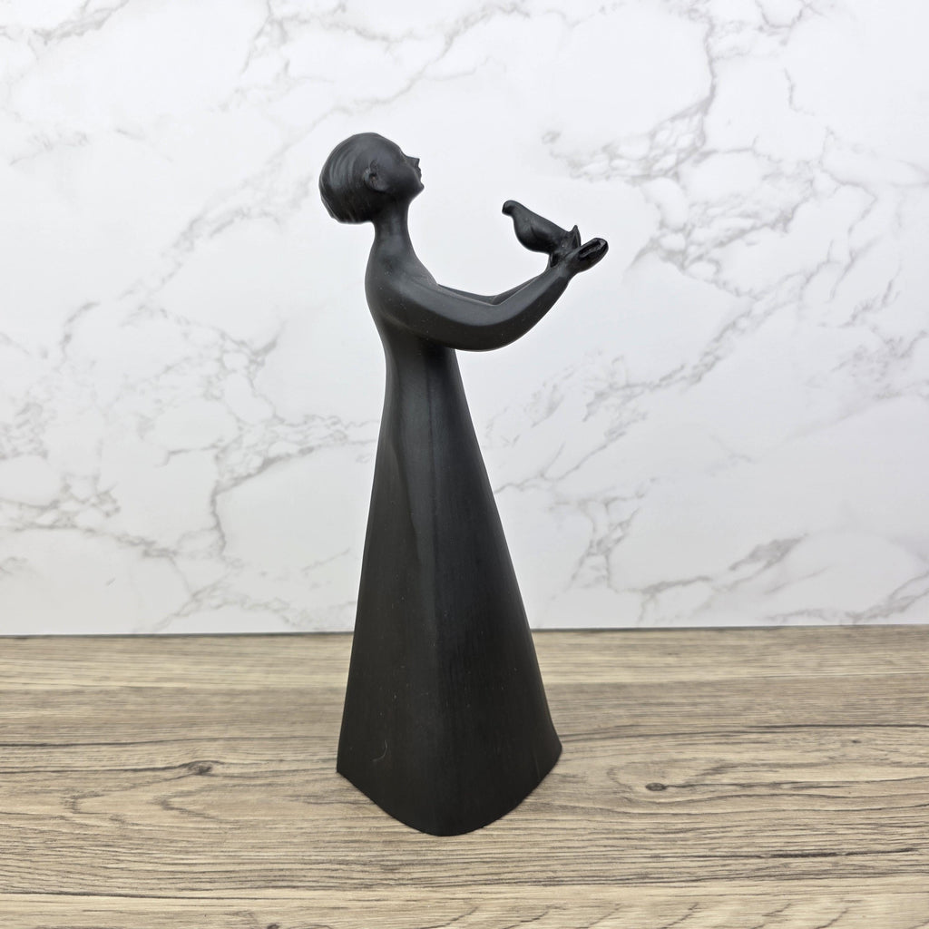 Royal Doulton Peace Figurine, HN2433, Black Ceramic, Minimalist Sculpture