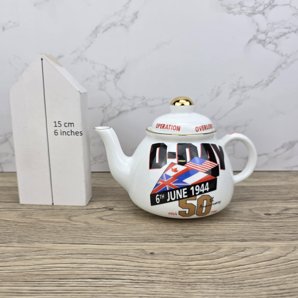Vintage D-Day 50th Anniversary Teapot, James Dean Pottery, England
