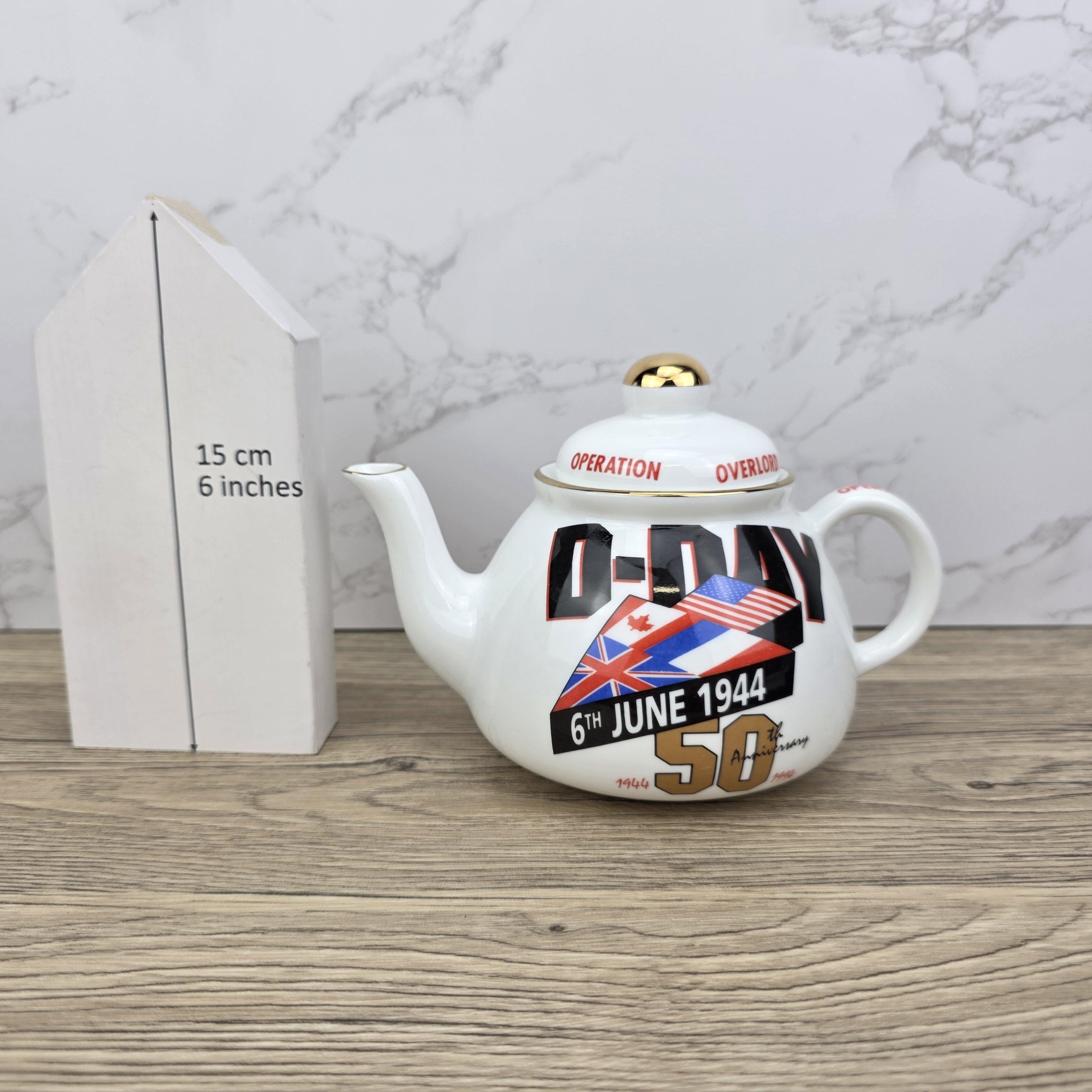 Vintage D-Day 50th Anniversary Teapot, James Dean Pottery, England