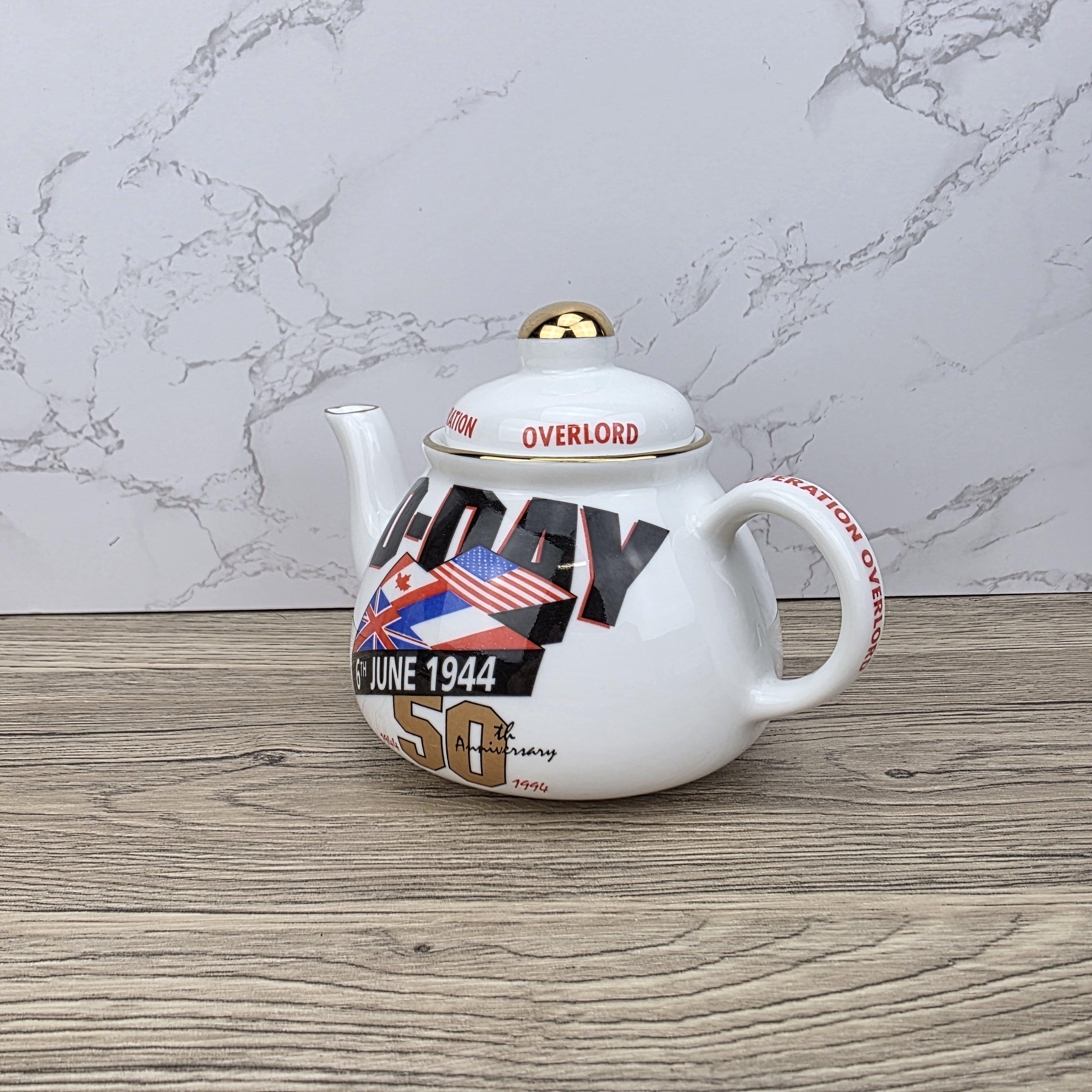 Vintage D-Day 50th Anniversary Teapot, James Dean Pottery, England