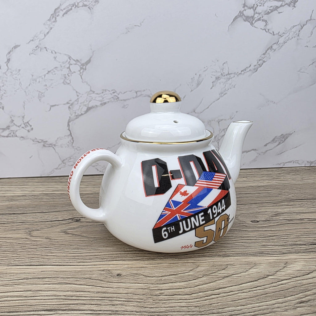 Vintage D-Day 50th Anniversary Teapot, James Dean Pottery, England