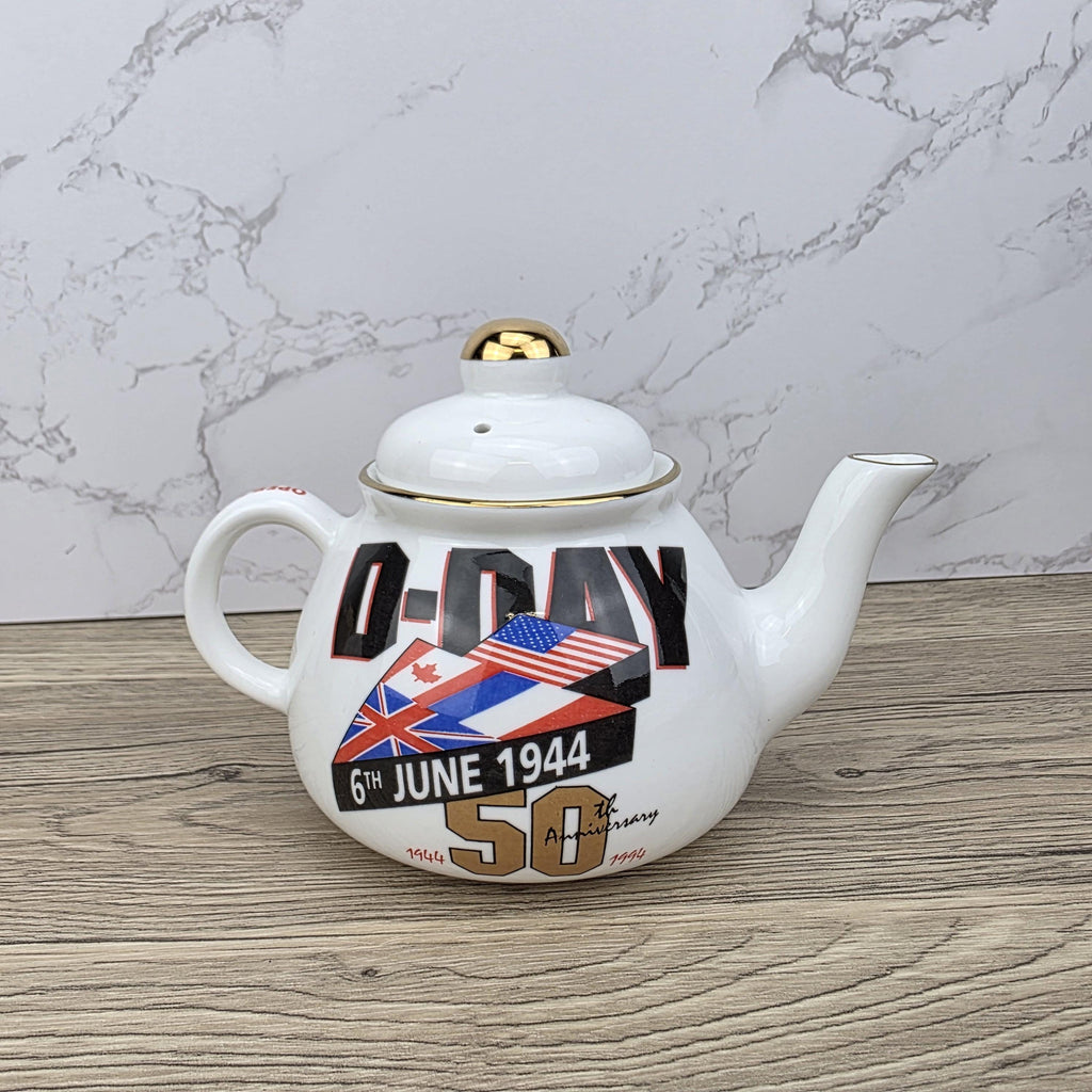 Vintage D-Day 50th Anniversary Teapot, James Dean Pottery, England