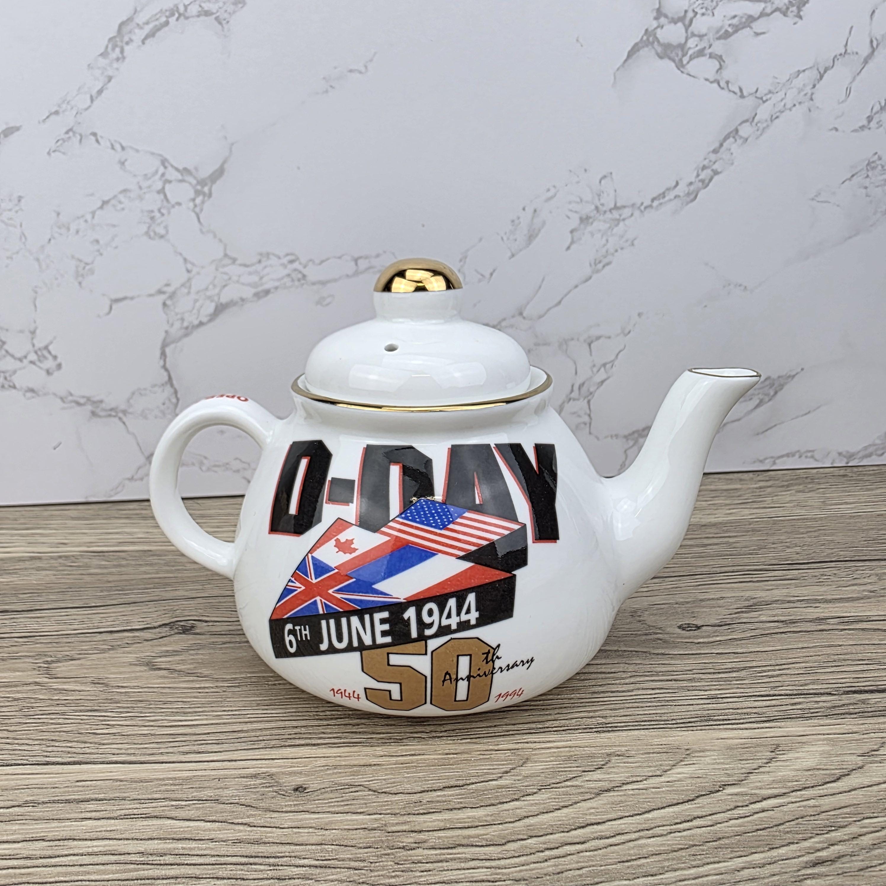 Vintage D-Day 50th Anniversary Teapot, James Dean Pottery, England