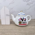 Vintage VJ Day Teapot: James Dean Pottery, WWII Collectible