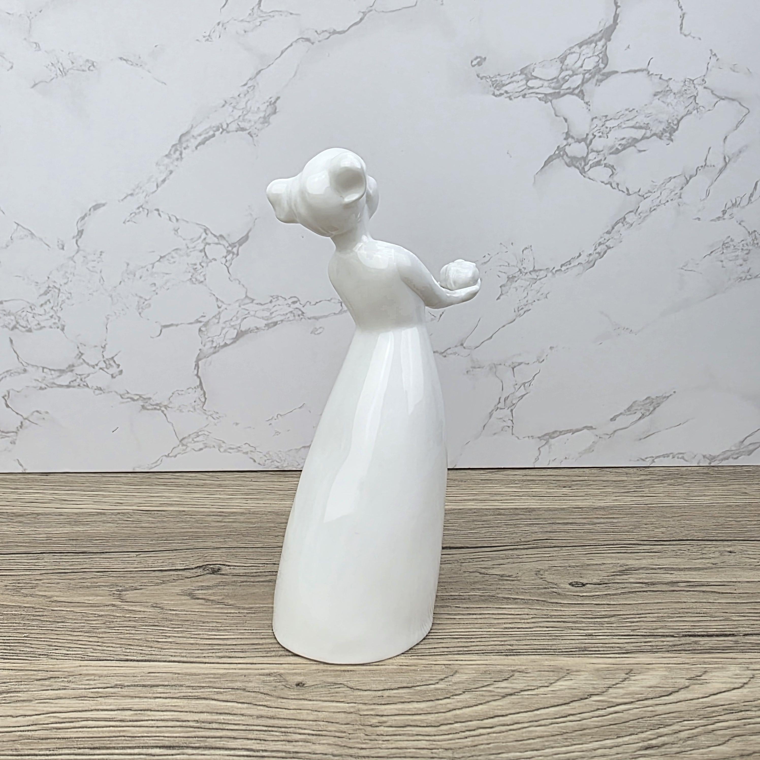 Vintage Coalport Bone China Figurine, Girl with Rose, England