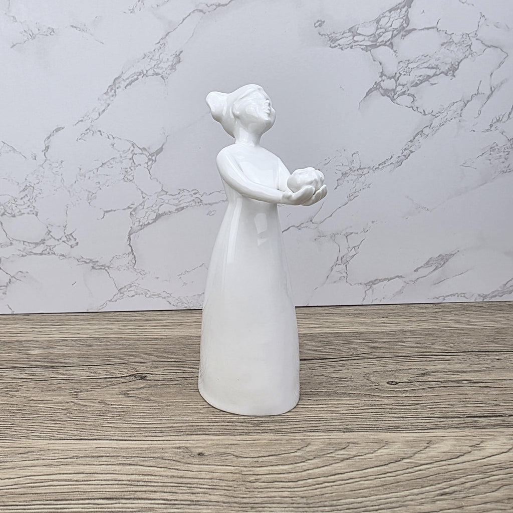 Vintage Coalport Bone China Figurine, Girl with Rose, England