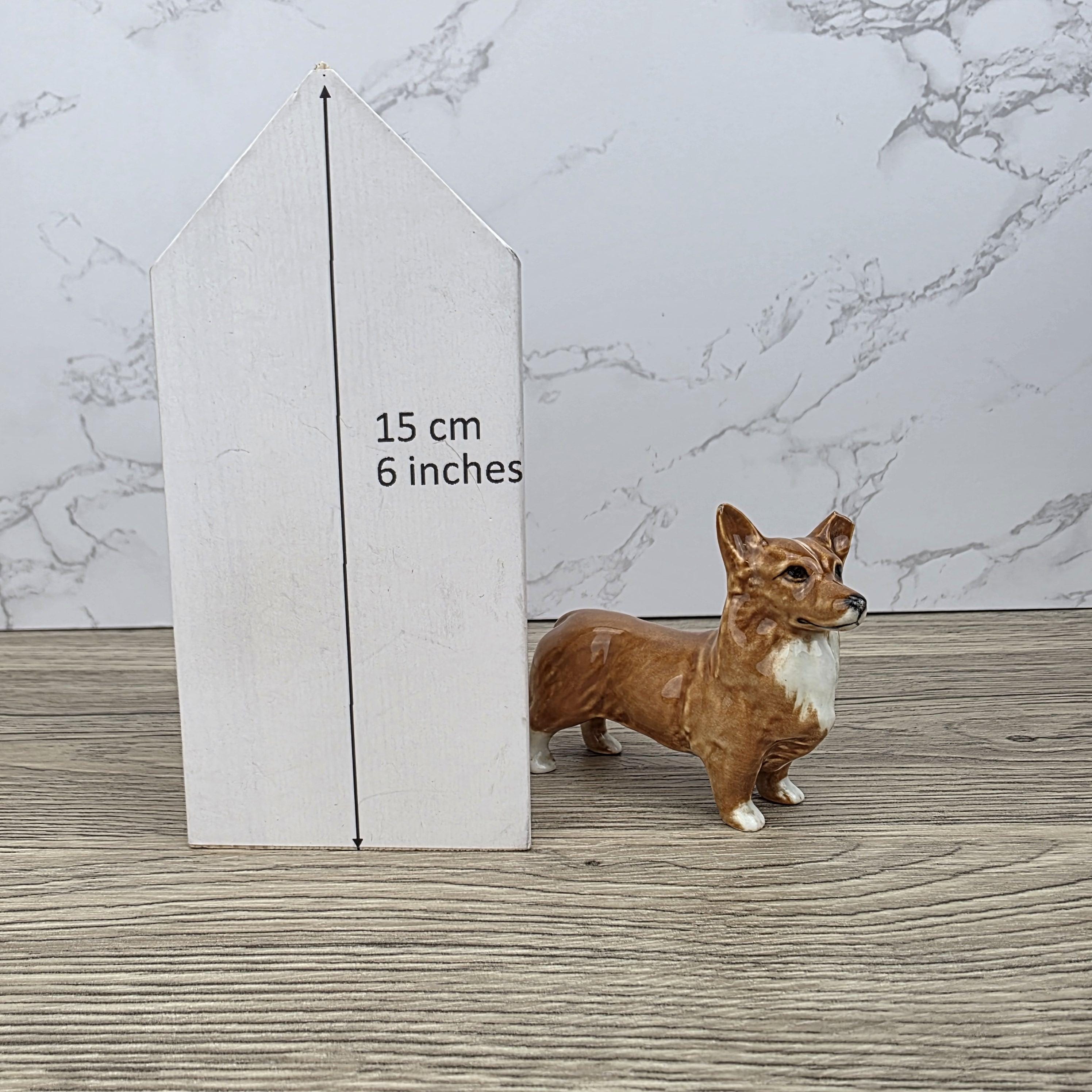 Beswick England Corgi Dog Figurine Vintage Porcelain Brown White Ceramic Animal Collectible British Pottery