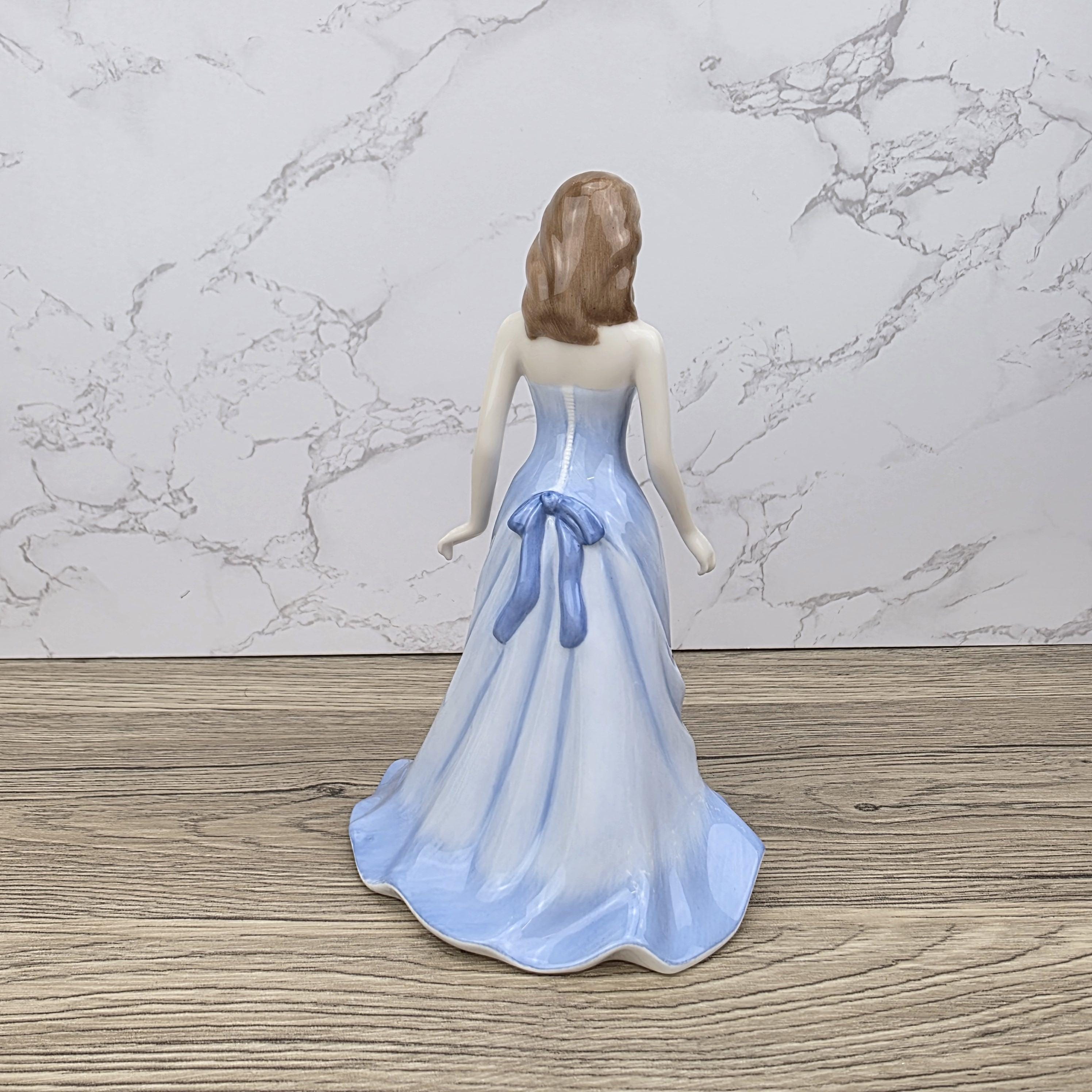 Royal Doulton Aquamarine Figurine HN4972, March Birthday Girl, Bone China