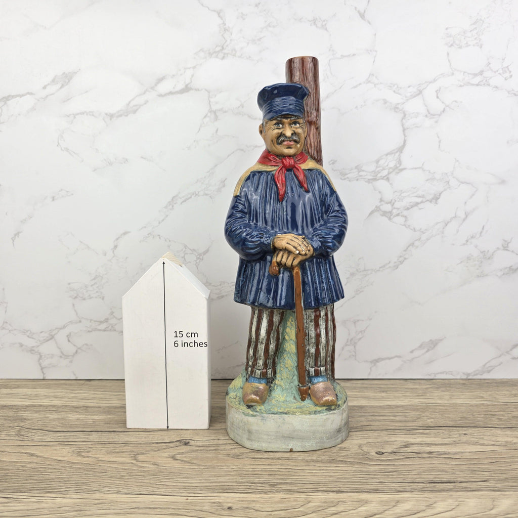 Vintage Montgommery Ceramic Decanter • Calvados Tradition France Pottery Bottle