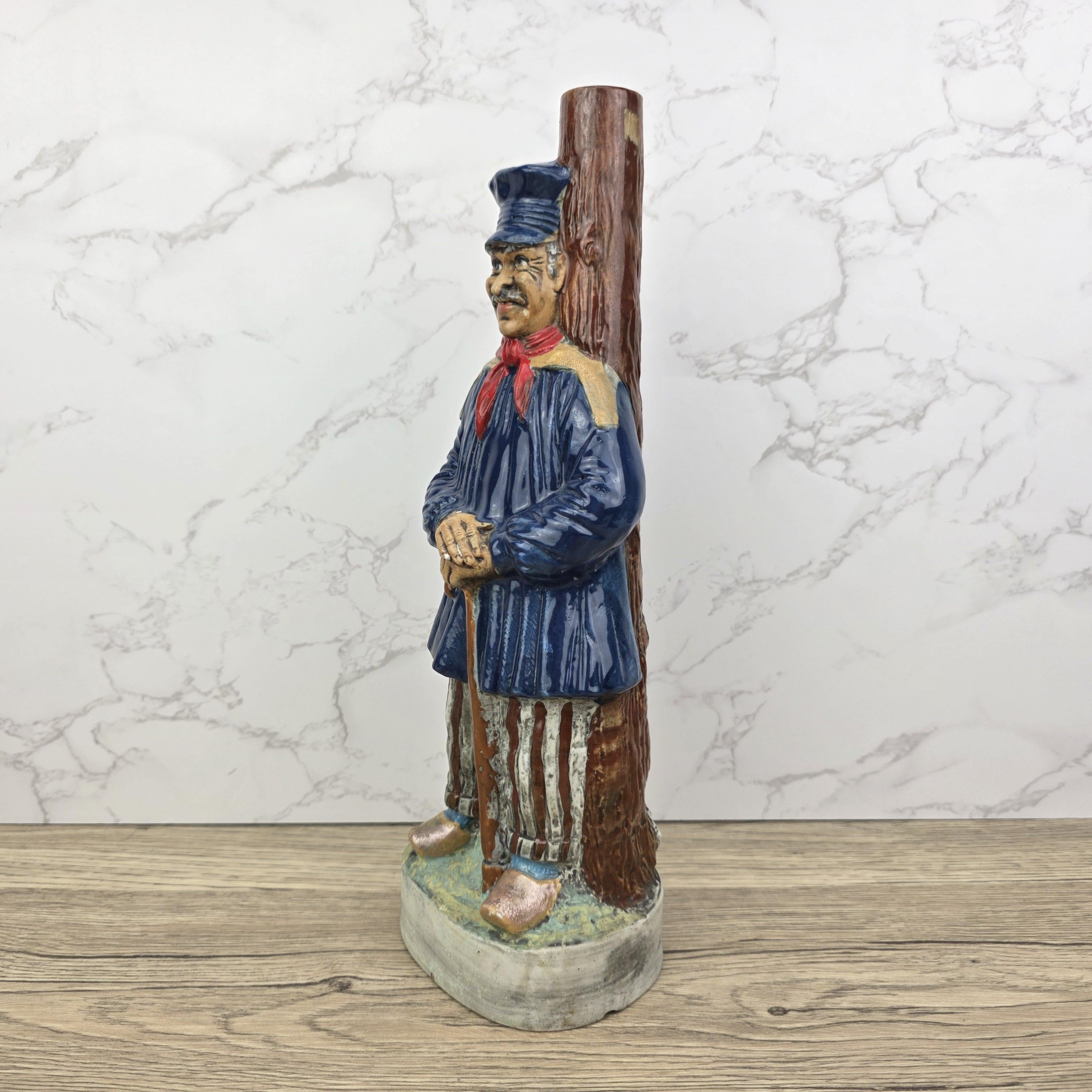 Vintage Montgommery Ceramic Decanter • Calvados Tradition France Pottery Bottle