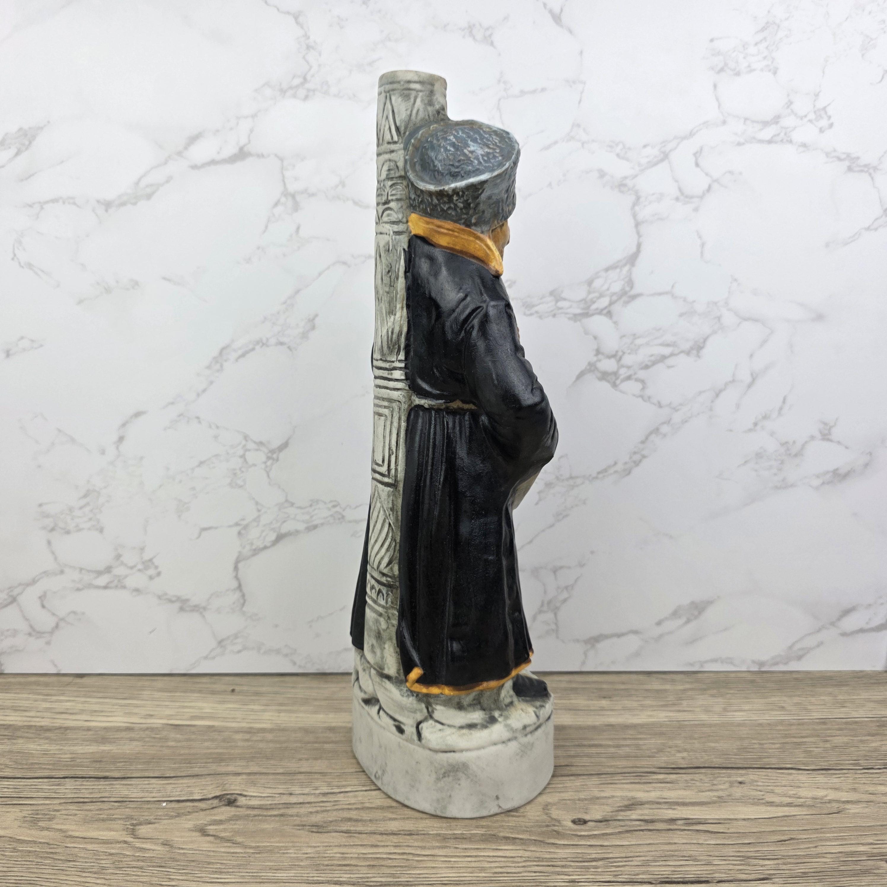 Vintage Ceramic Liquor Decanter KLEM Italy 1978 Cossack Musician Figurine Barware Collectible