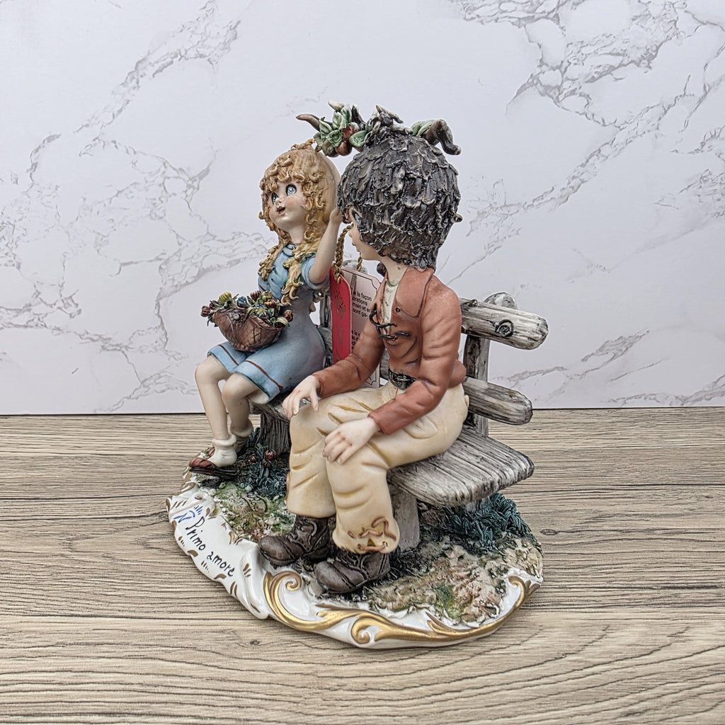 Capodimonte Figurine Primo Amore Porcelain La Medea Italy Vintage Collectible Decor Gift
