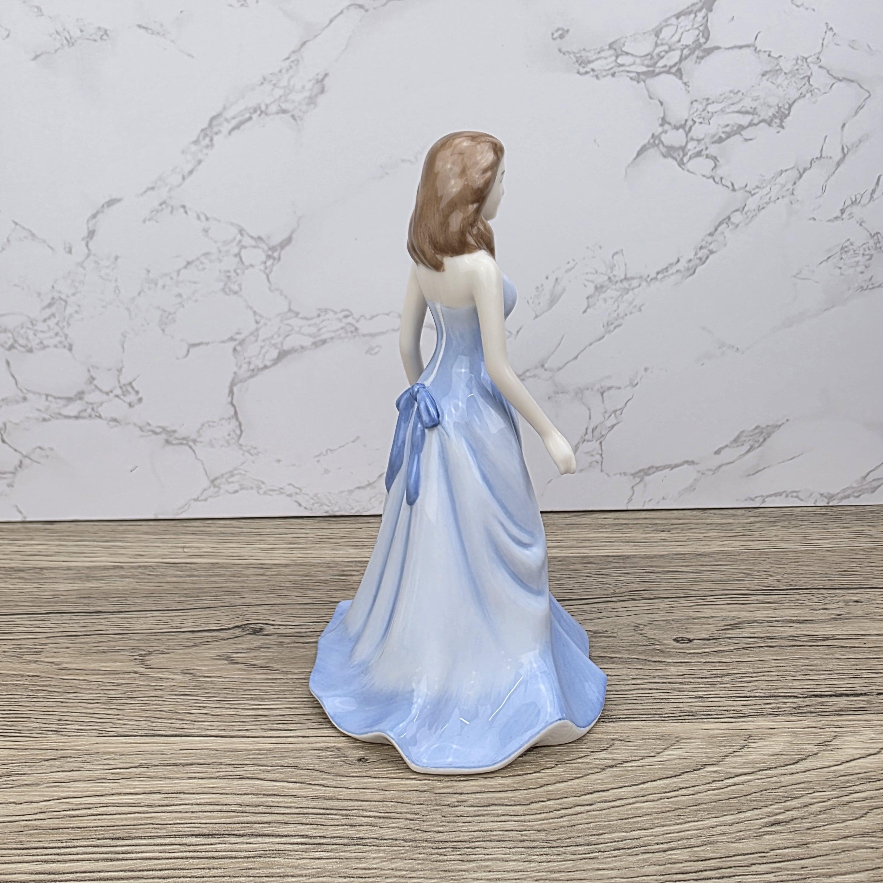 Royal Doulton Aquamarine Figurine HN4972, March Birthday Girl, Bone China