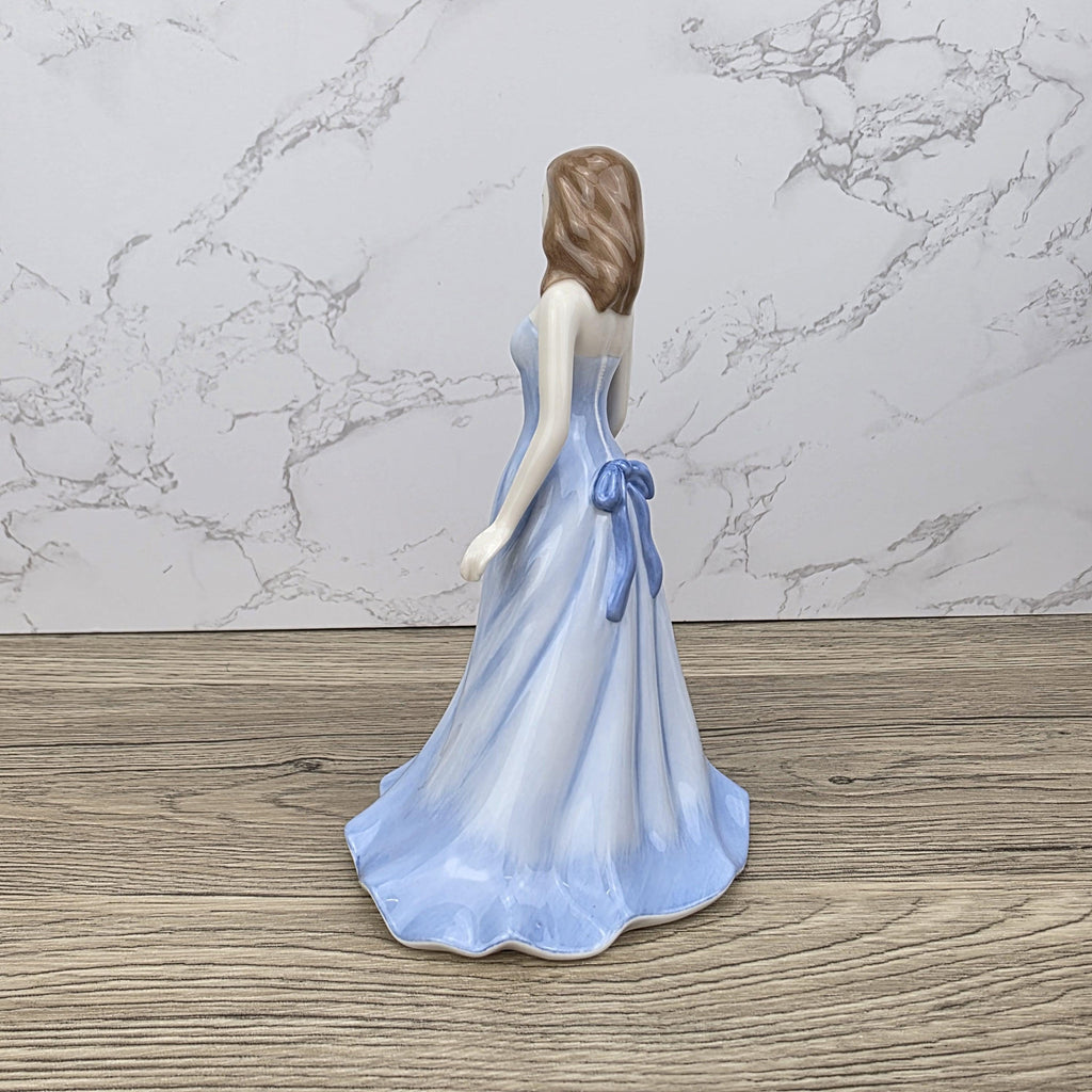 Royal Doulton Aquamarine Figurine HN4972, March Birthday Girl, Bone China