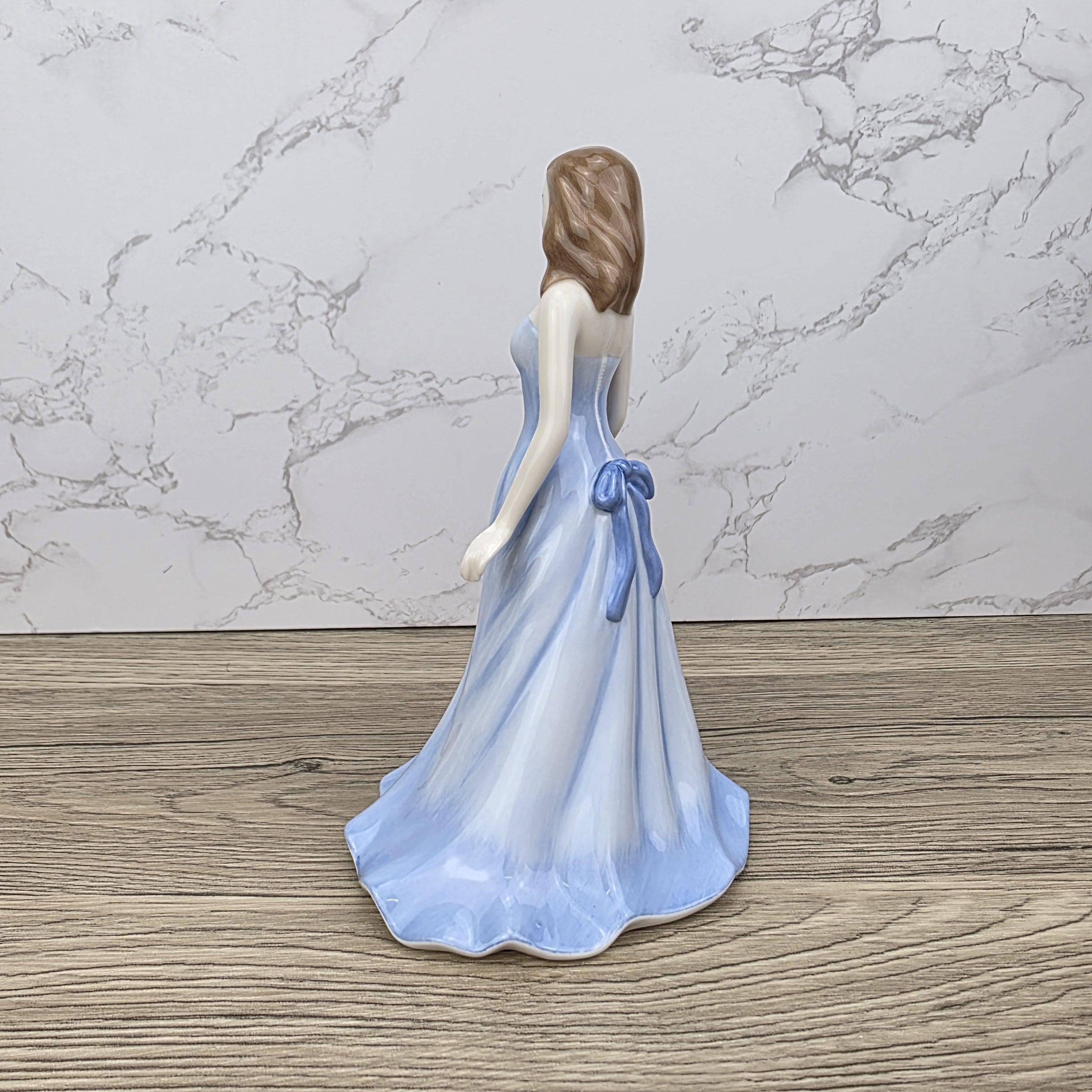 Royal Doulton Aquamarine Figurine HN4972, March Birthday Girl, Bone China