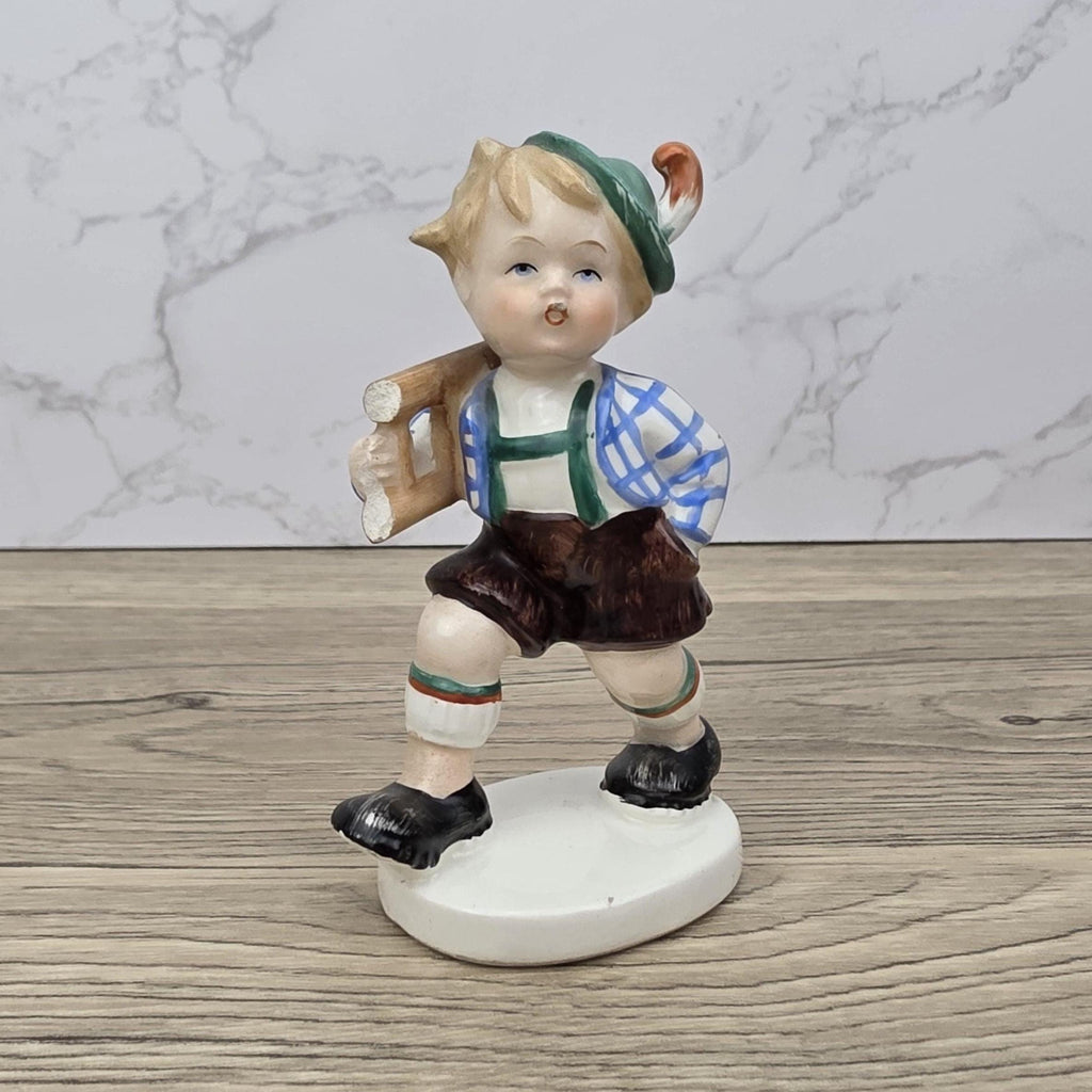 Vintage Goebel Hummel Figurine Boy With Ladder Porcelain Germany TMK-3 Collectible - Western Germany