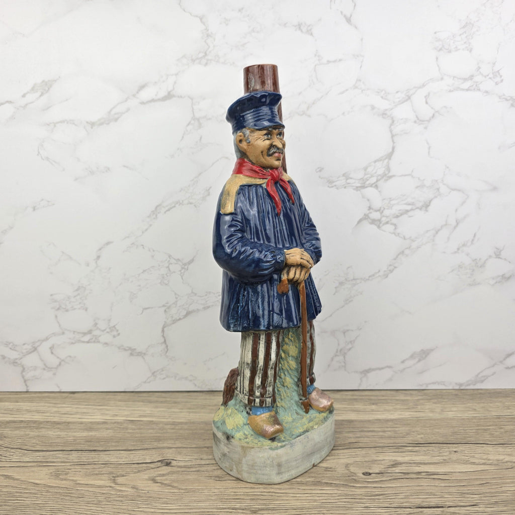 Vintage Montgommery Ceramic Decanter • Calvados Tradition France Pottery Bottle