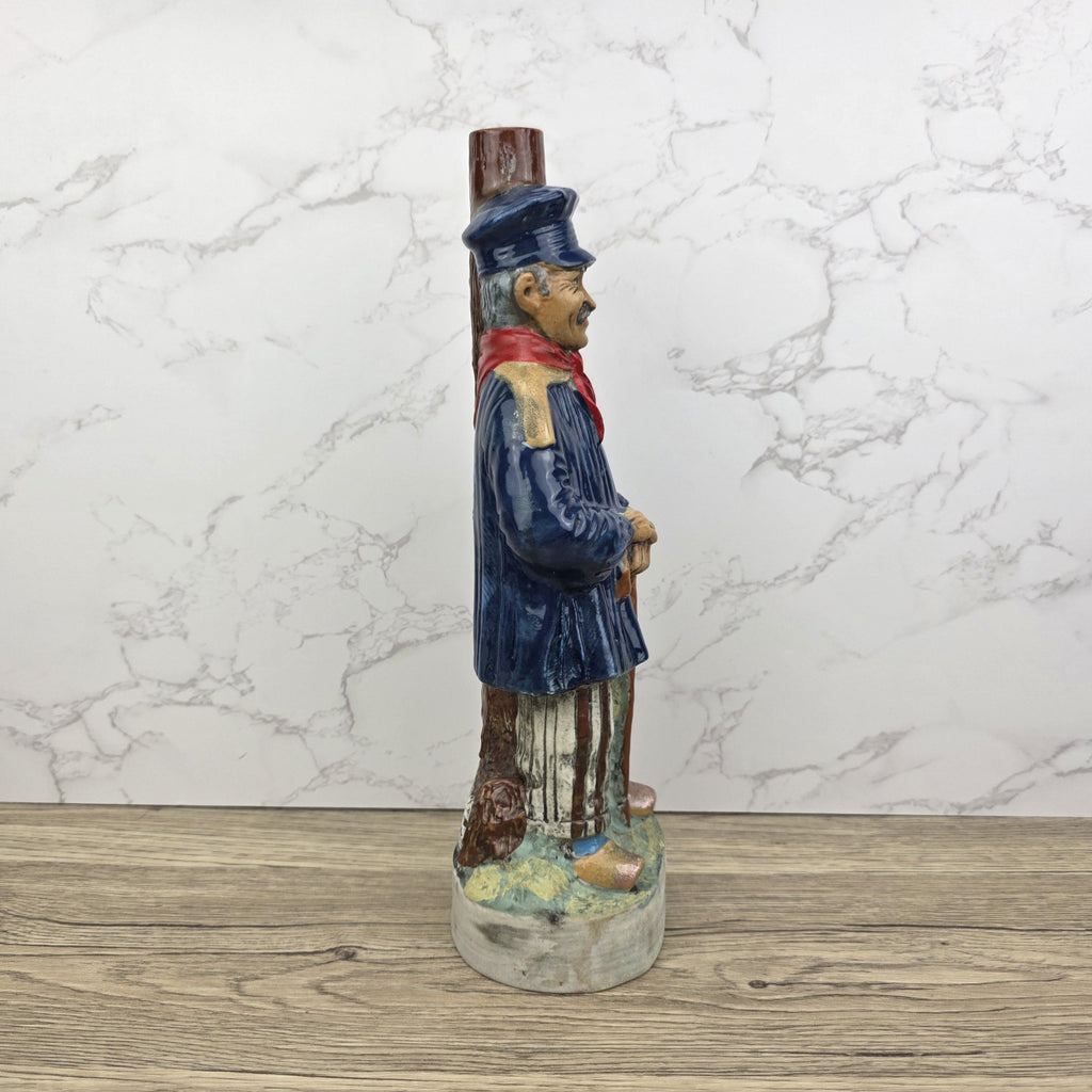 Vintage Montgommery Ceramic Decanter • Calvados Tradition France Pottery Bottle
