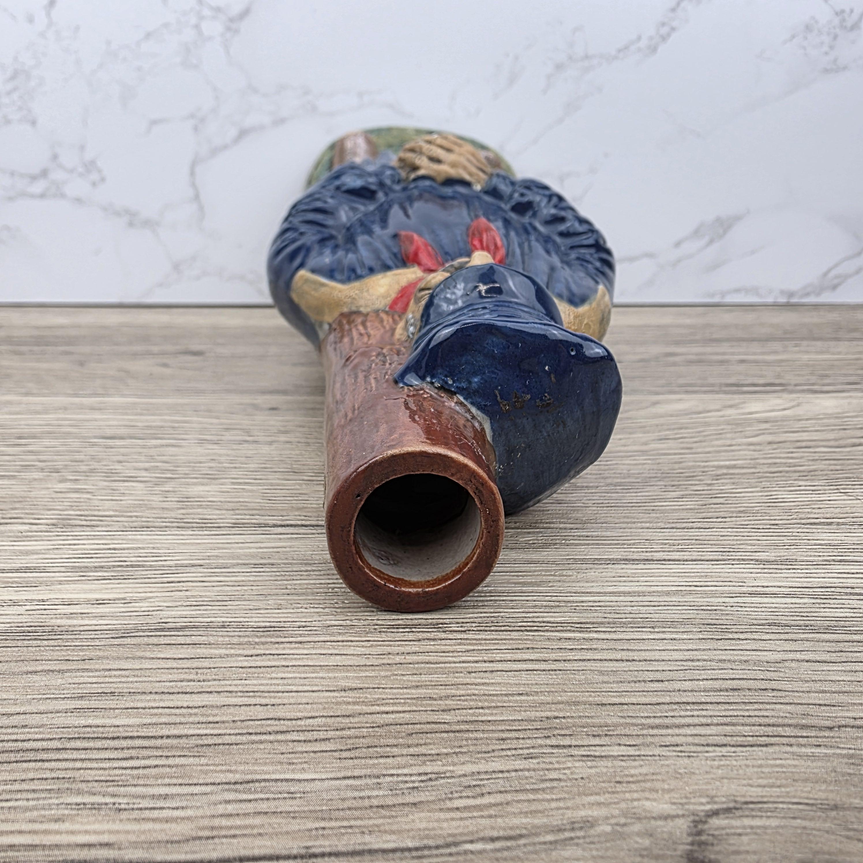 Vintage Montgommery Ceramic Decanter • Calvados Tradition France Pottery Bottle