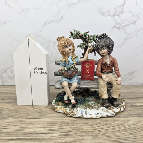 Capodimonte Figurine Primo Amore Porcelain La Medea Italy Vintage Collectible Decor Gift