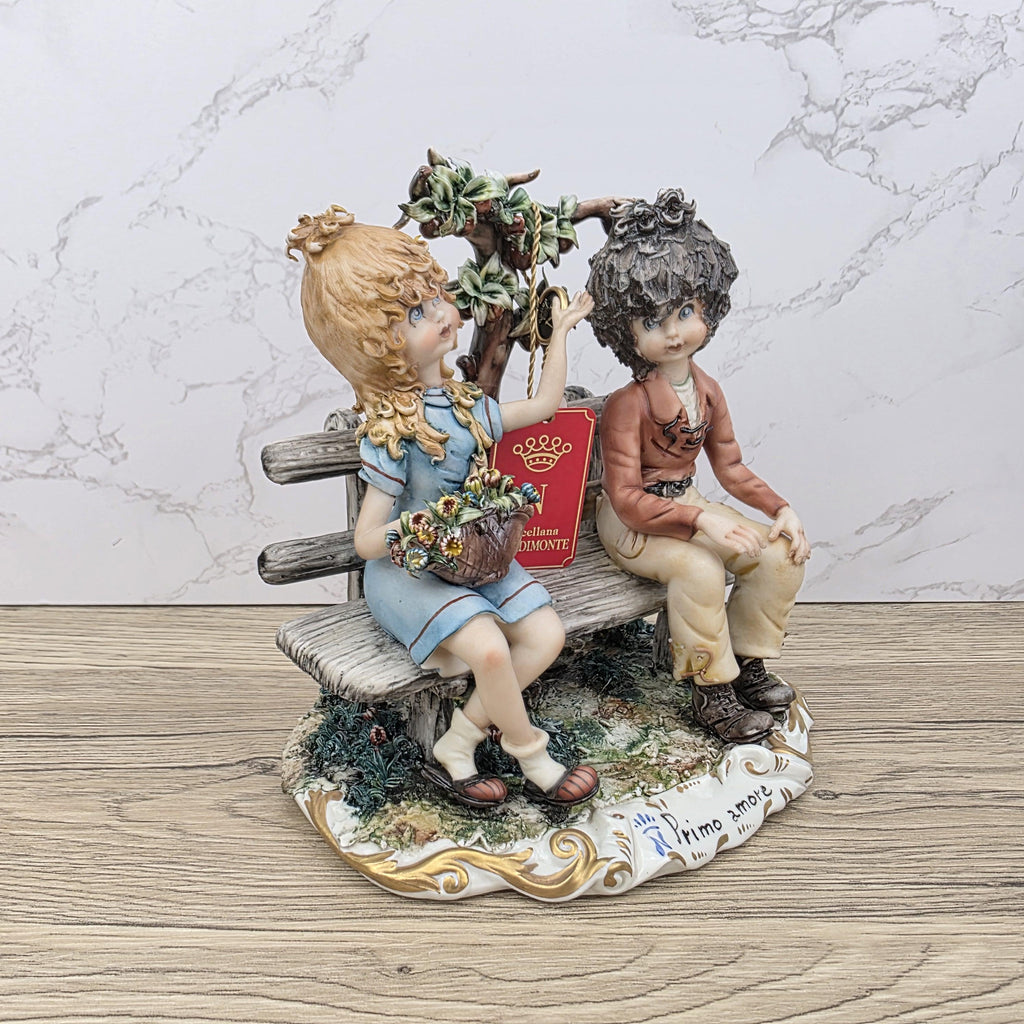Capodimonte Figurine Primo Amore Porcelain La Medea Italy Vintage Collectible Decor Gift