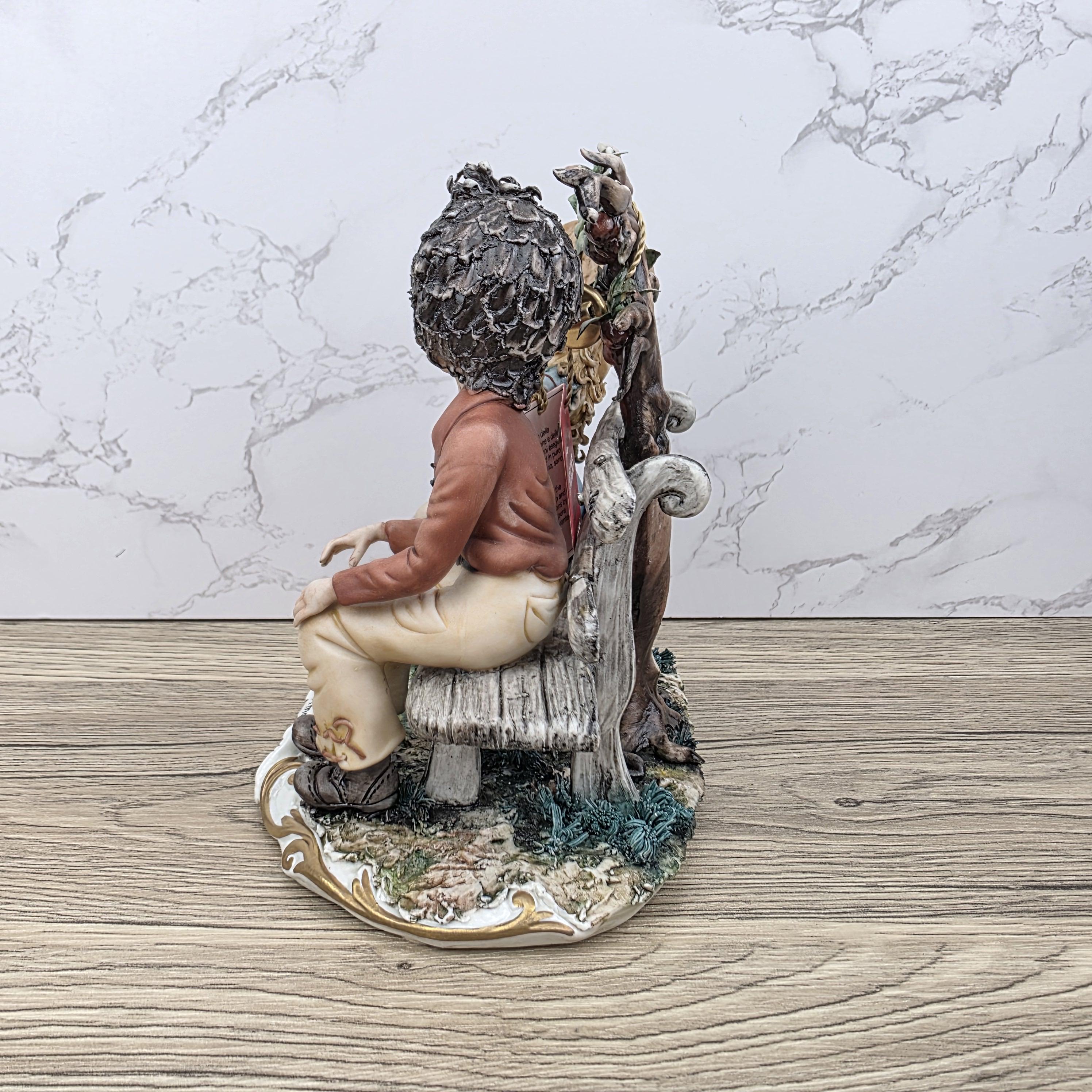 Capodimonte Figurine Primo Amore Porcelain La Medea Italy Vintage Collectible Decor Gift