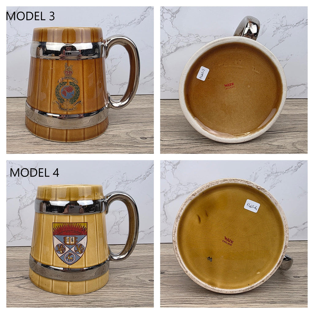Vintage Wade England Ceramic Barrel Mugs – University & Destination Beer Steins – 4 Models Available