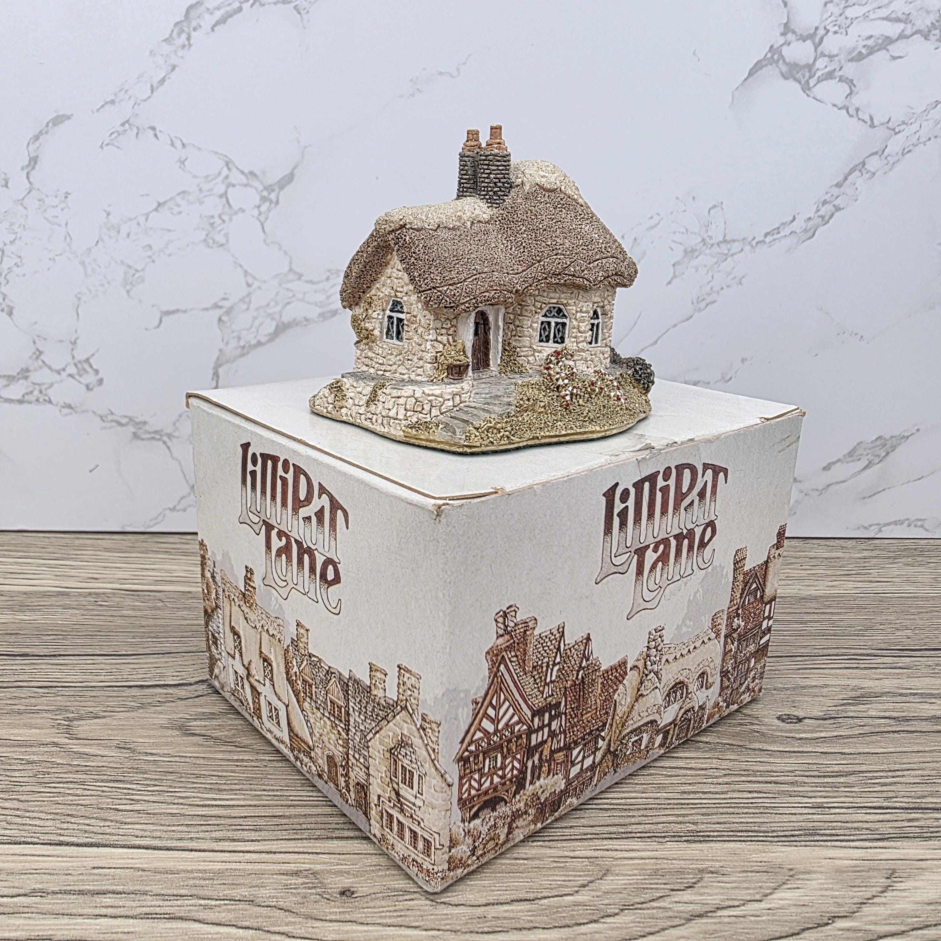 Lilliput Lane “Chine Cot” Cottage 1989 – Vintage Handmade Miniature English House with Box & Deeds