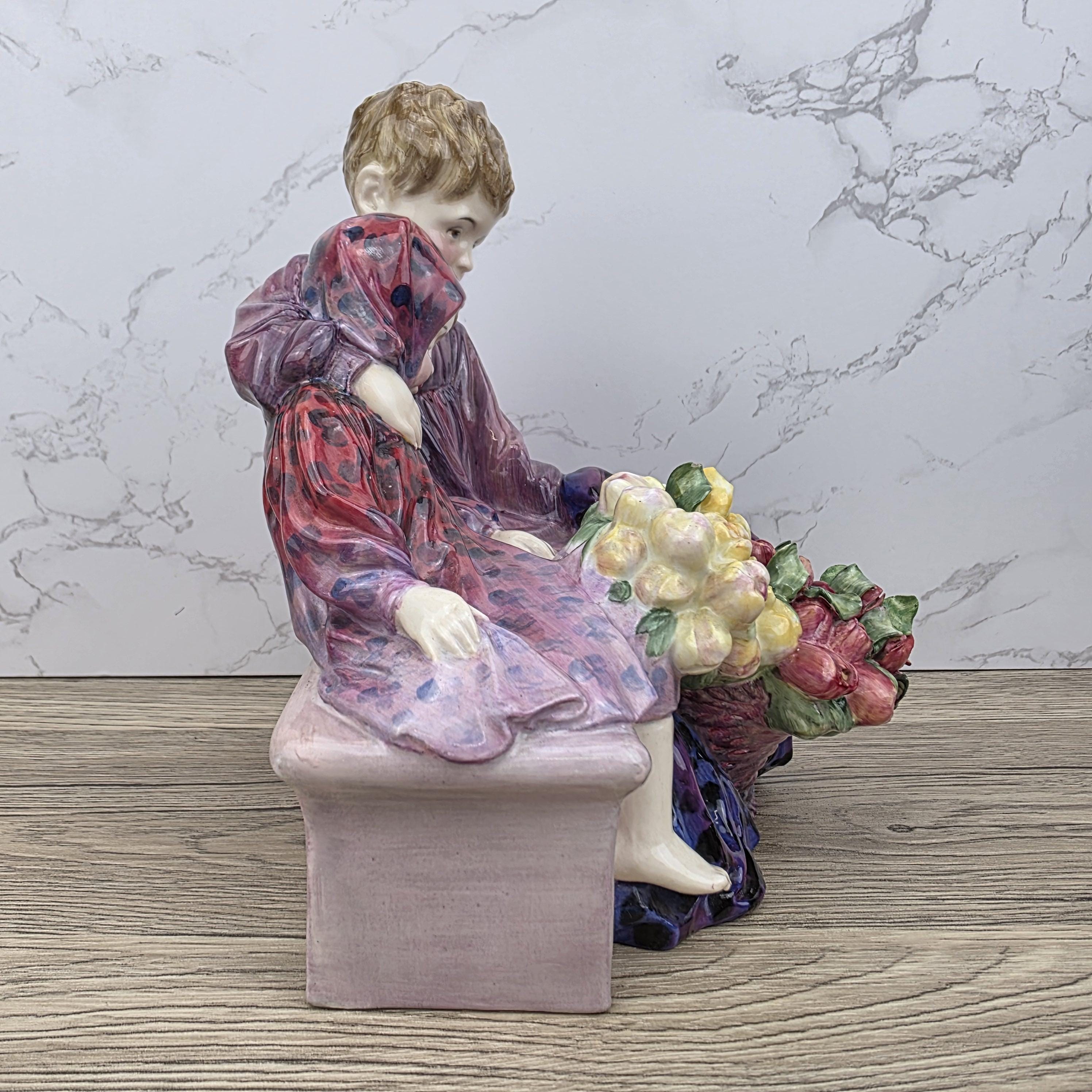 Vintage Royal Doulton Figurine, Flower Seller’s Children HN1342